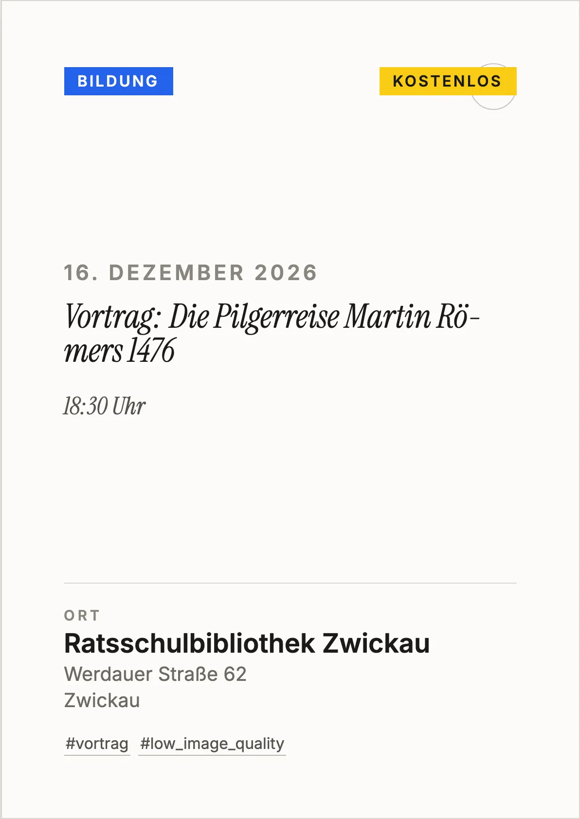 Veranstaltungsflyer