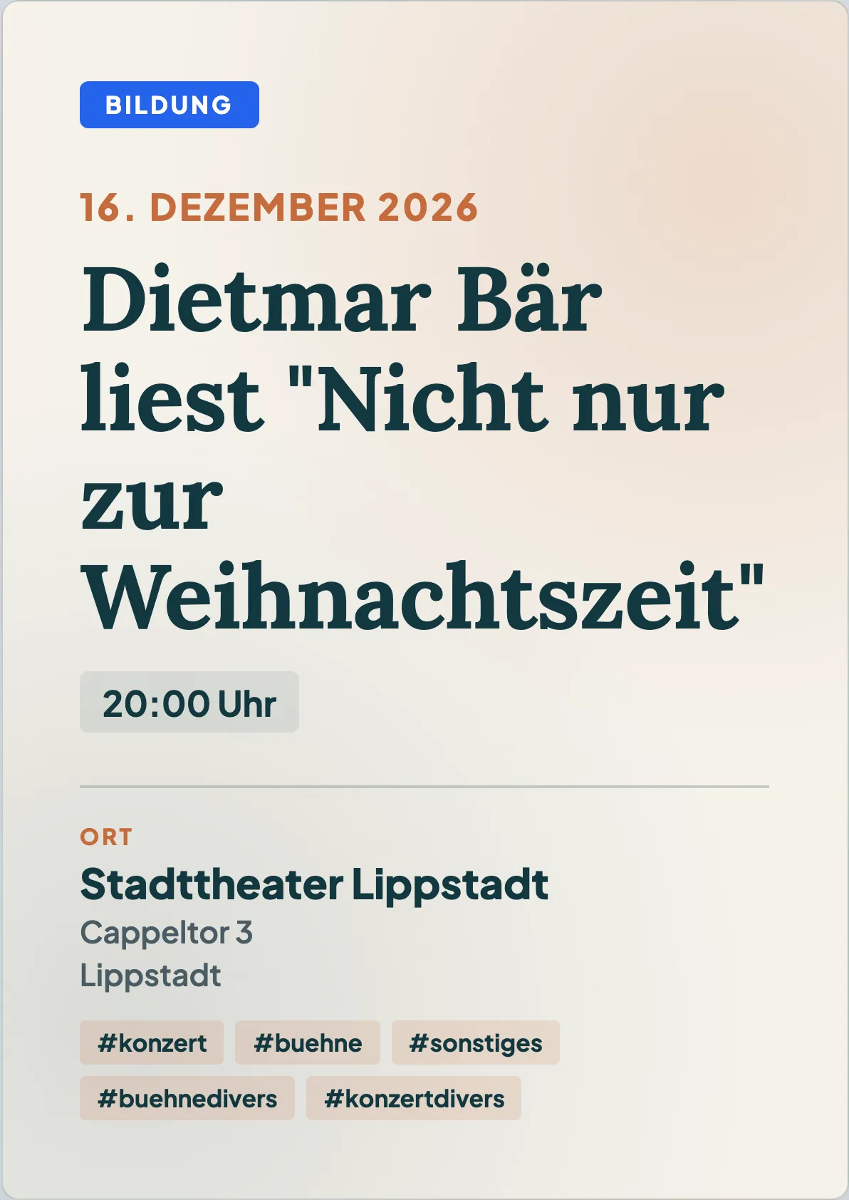 Veranstaltungsflyer