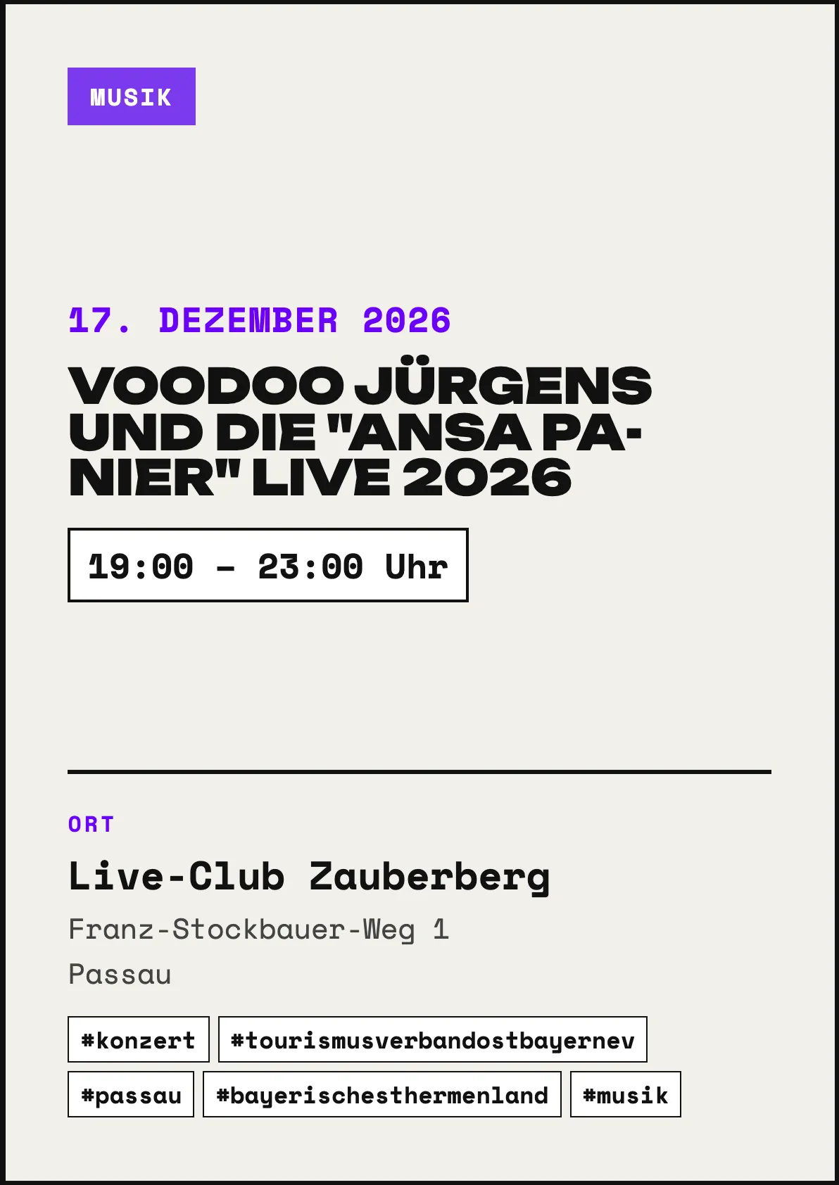 Veranstaltungsflyer