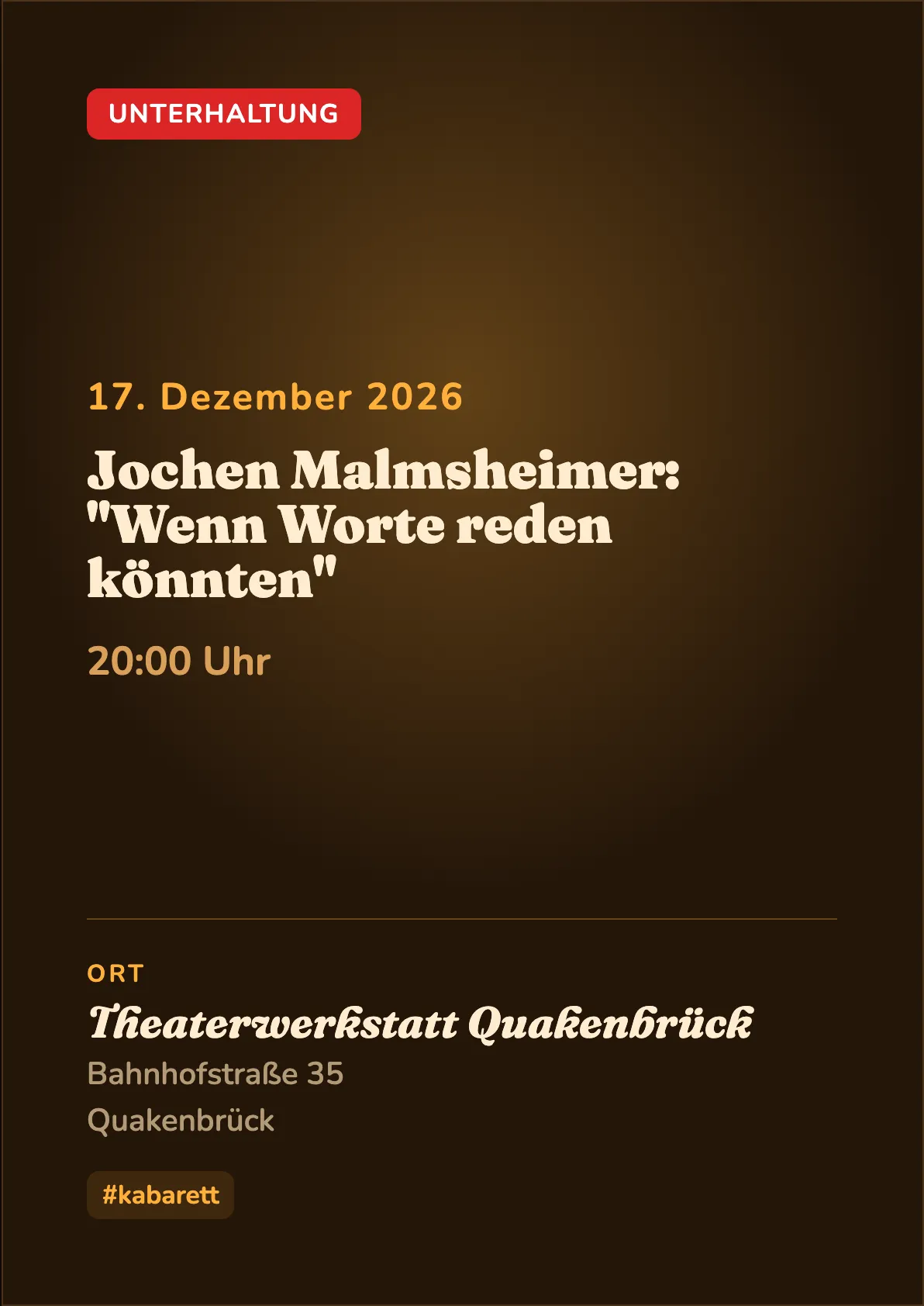 Veranstaltungsflyer