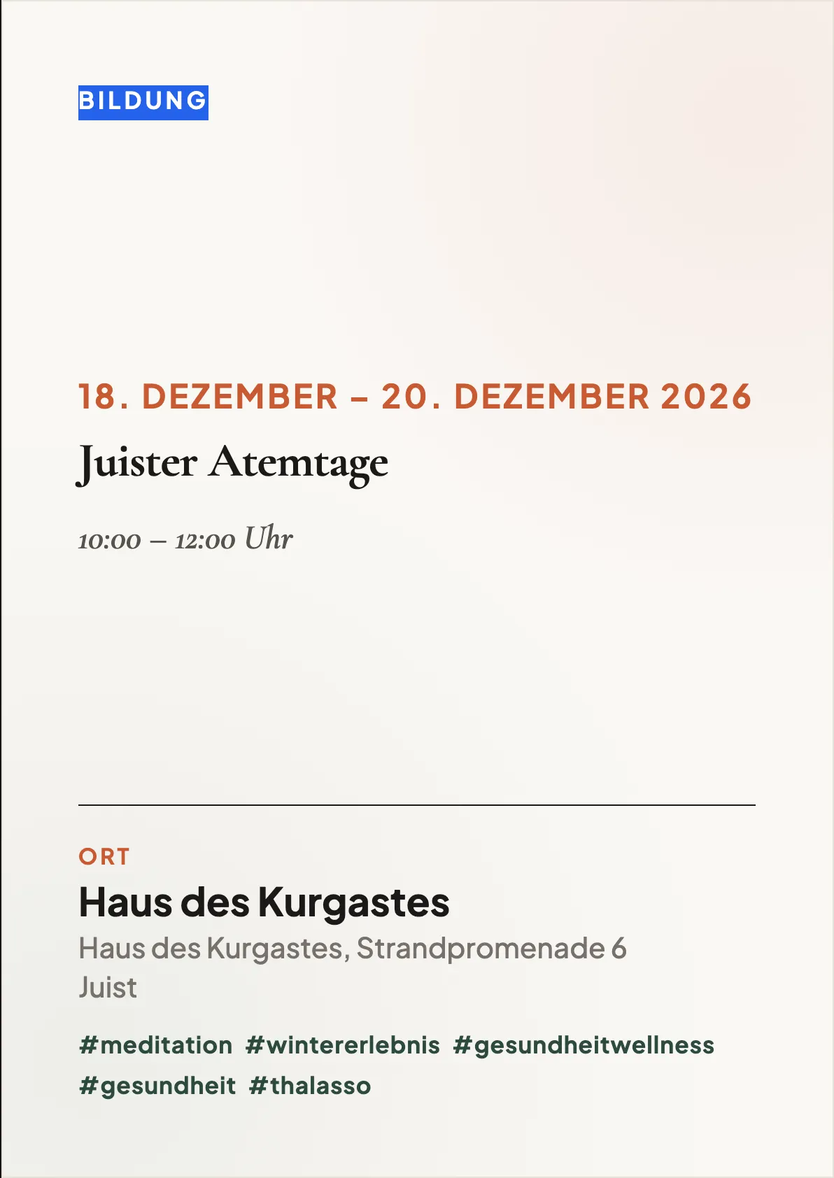Veranstaltungsflyer