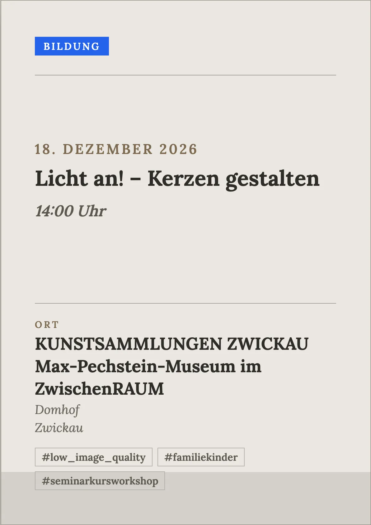 Veranstaltungsflyer