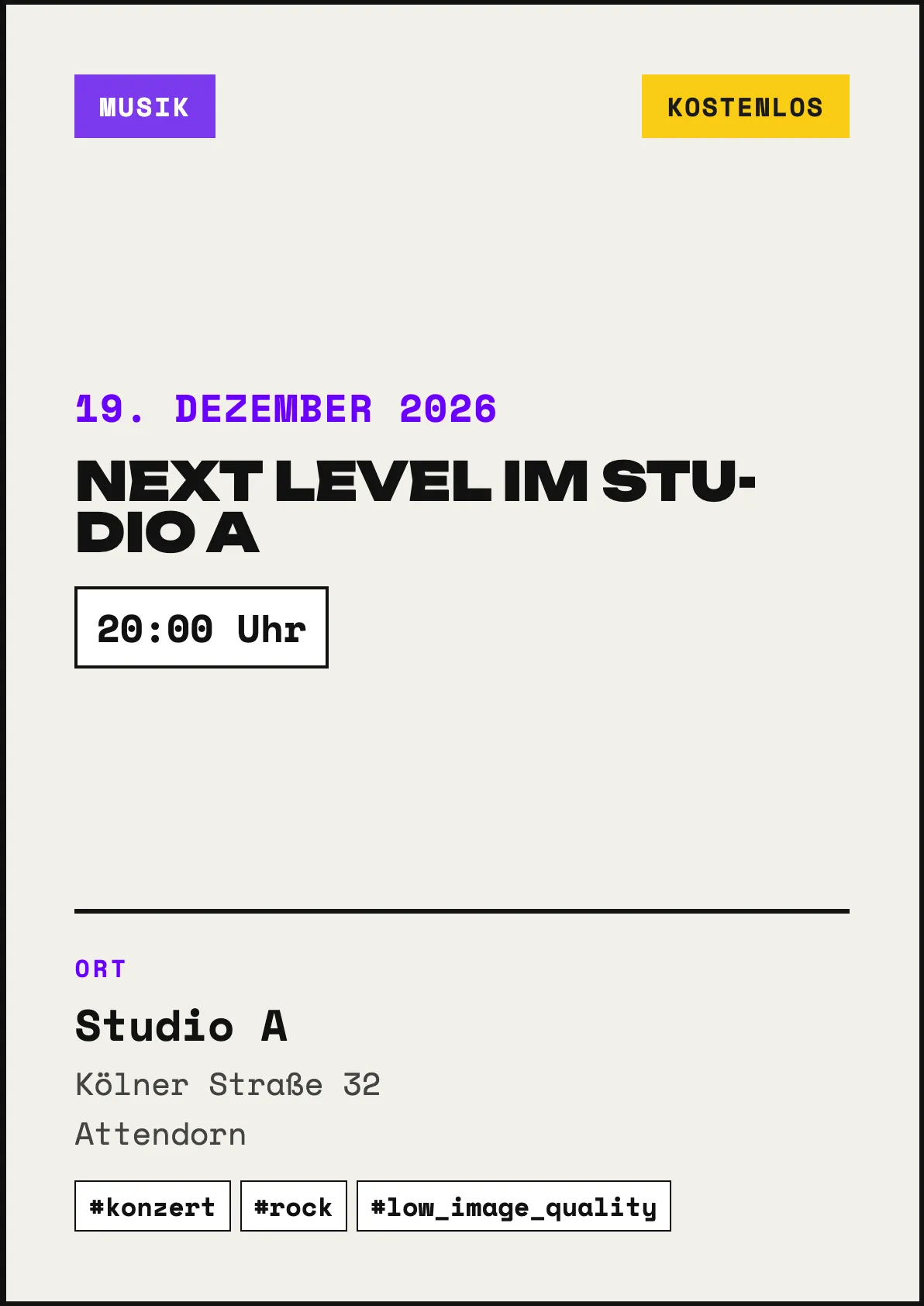 Veranstaltungsflyer