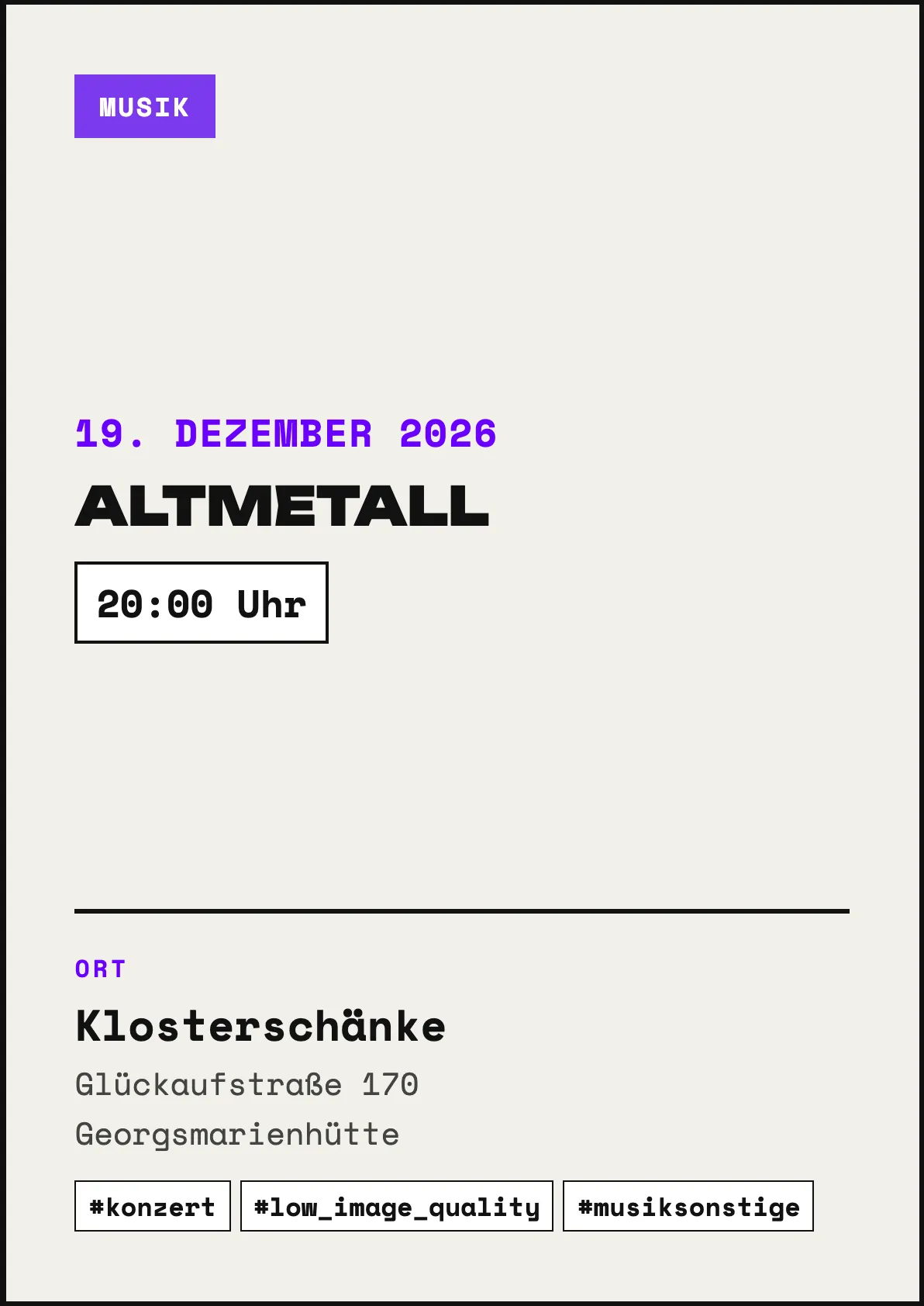 Veranstaltungsflyer