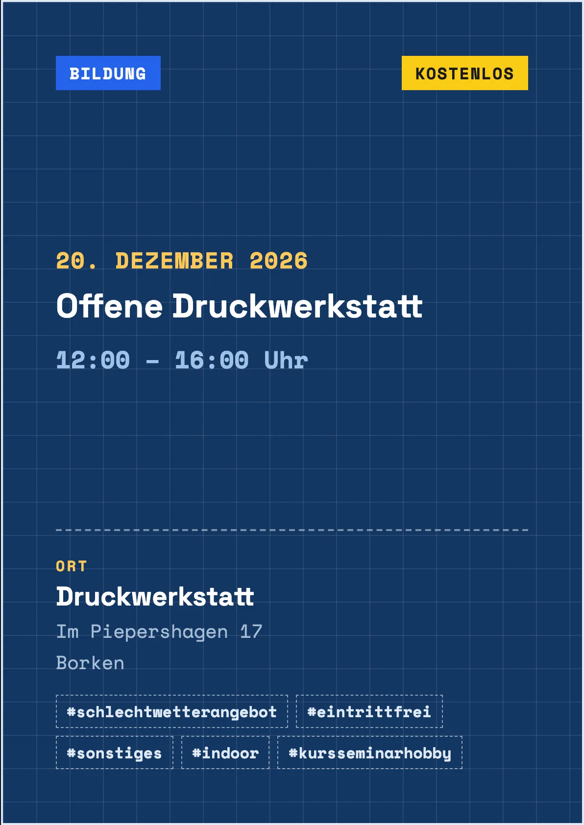 Veranstaltungsflyer