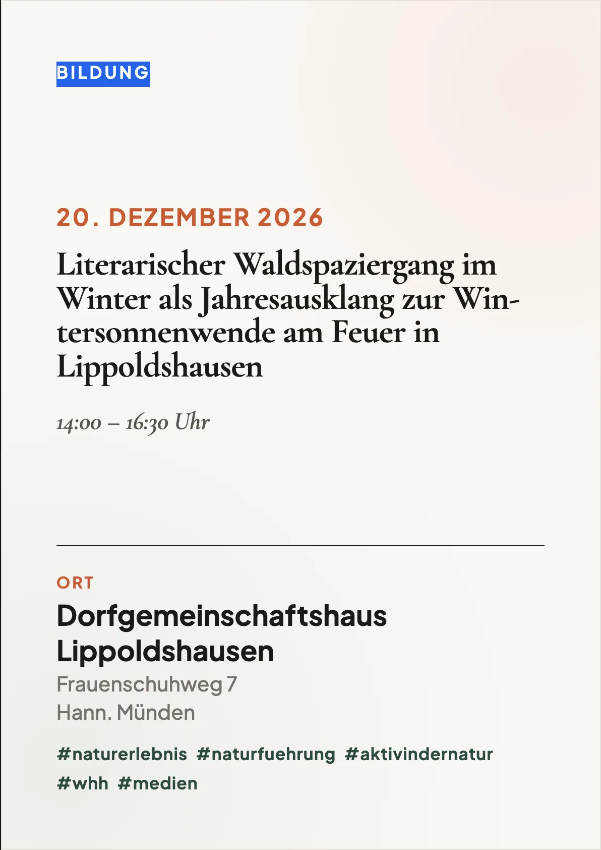 Veranstaltungsflyer