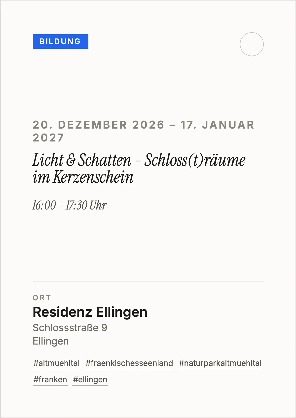 Veranstaltungsflyer
