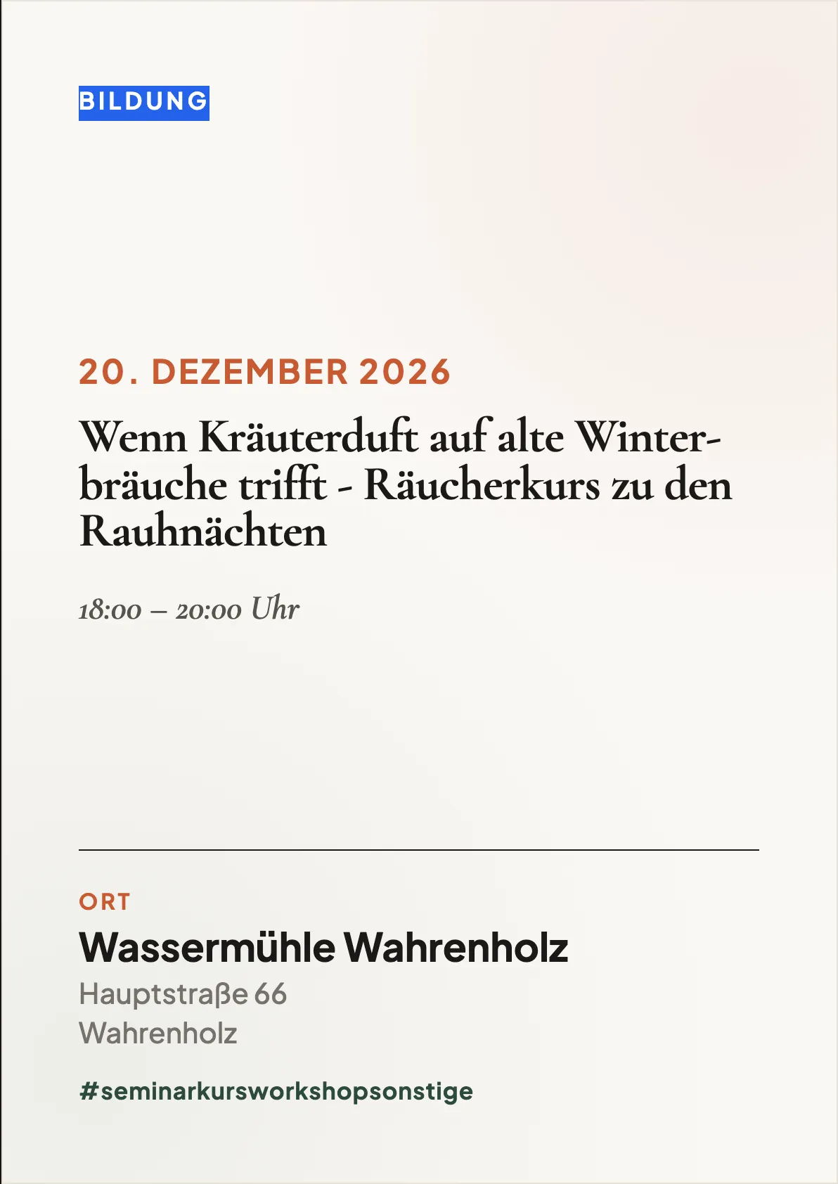 Veranstaltungsflyer