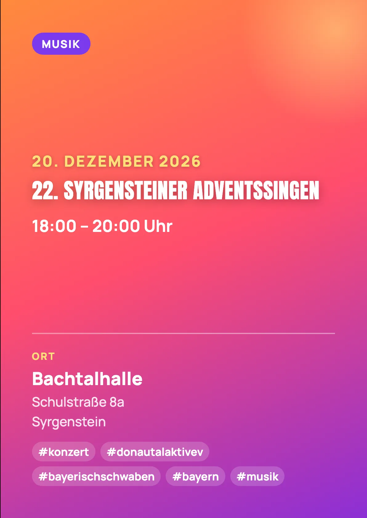Veranstaltungsflyer