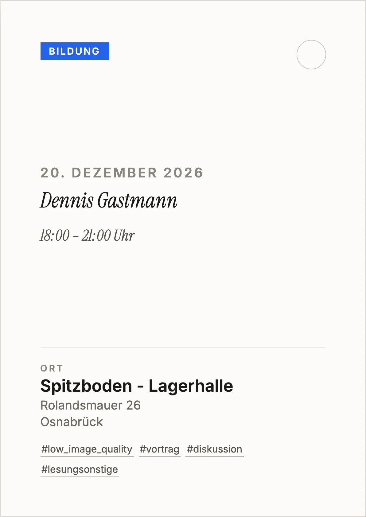 Veranstaltungsflyer