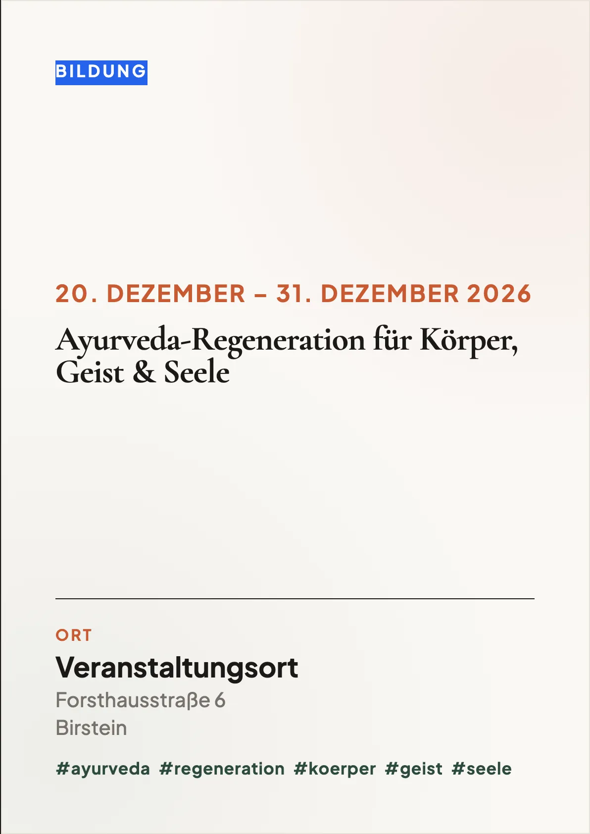 Veranstaltungsflyer