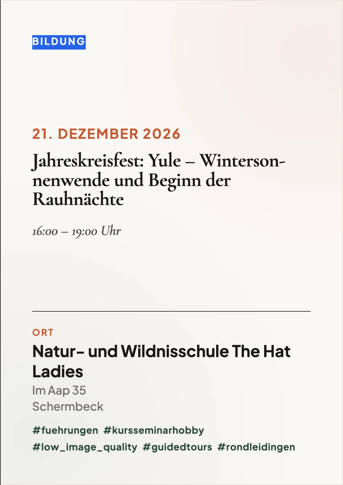 Veranstaltungsflyer