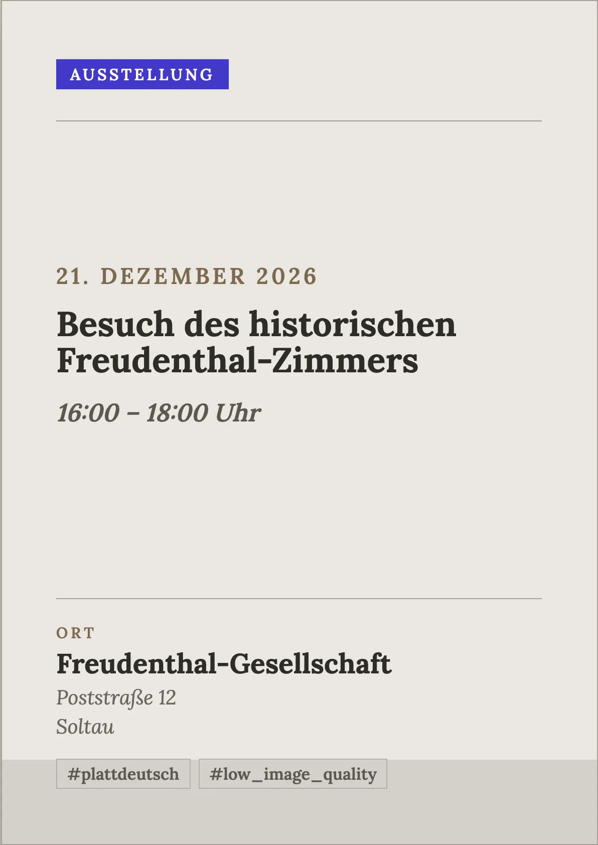 Veranstaltungsflyer