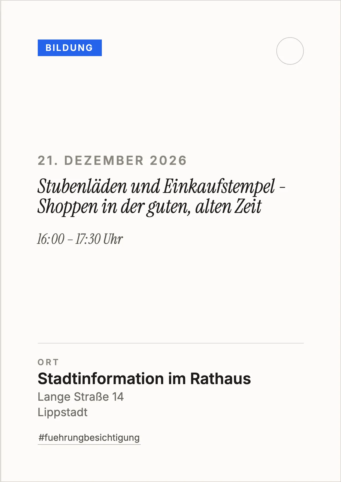 Veranstaltungsflyer