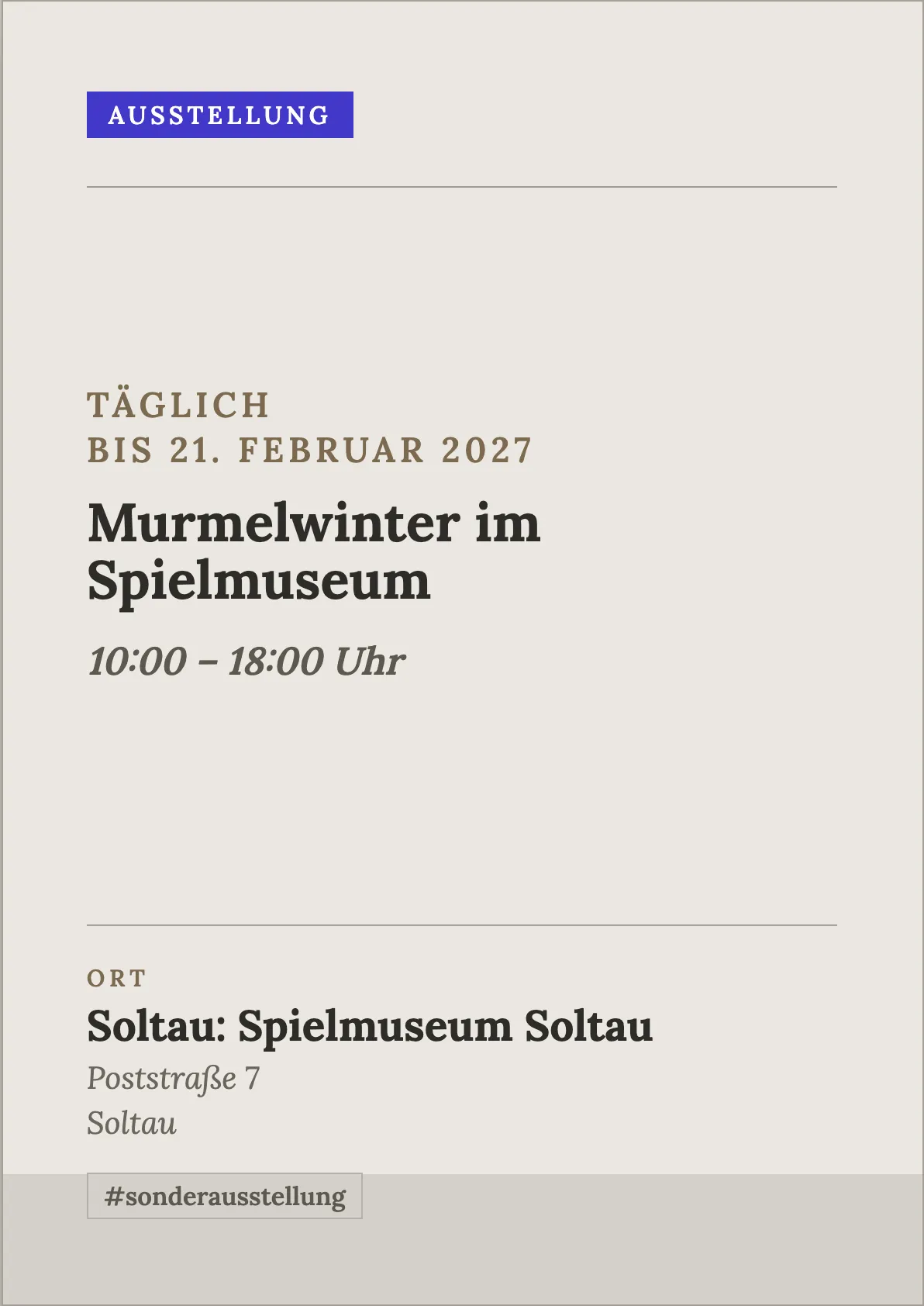 Veranstaltungsflyer