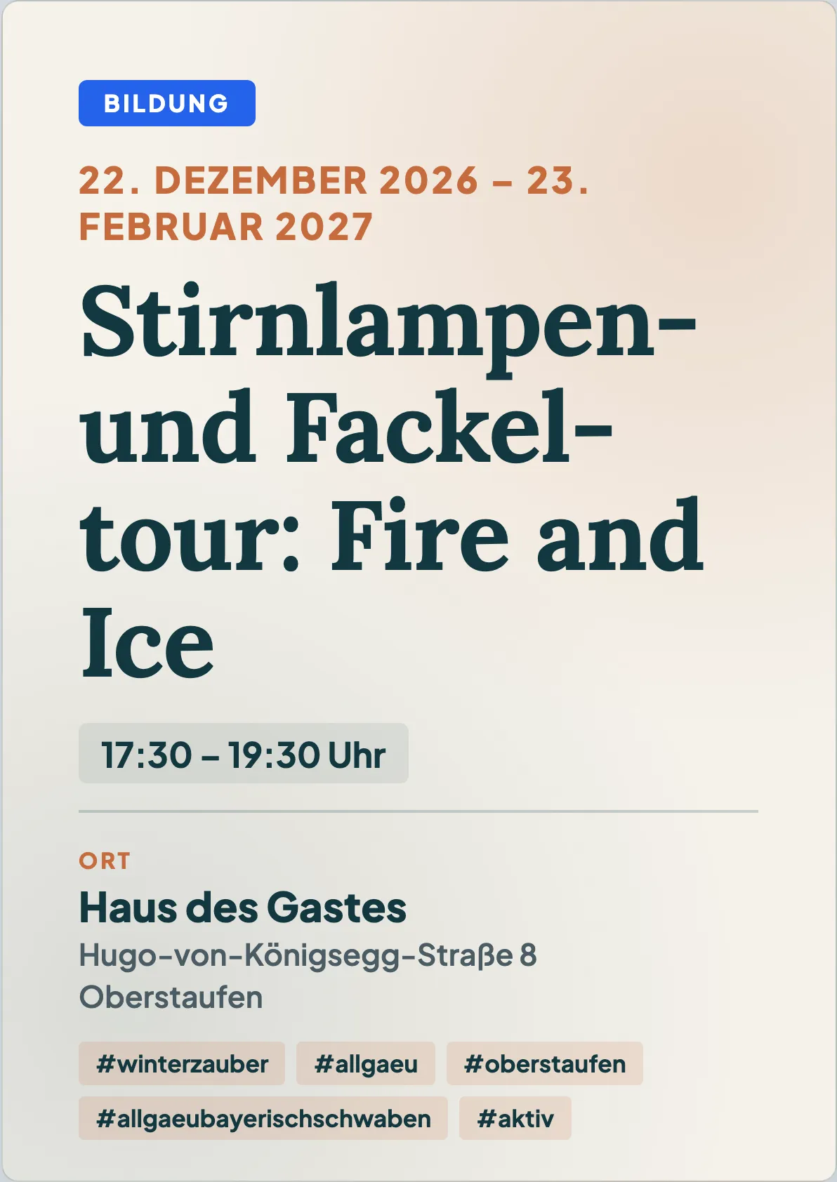 Veranstaltungsflyer