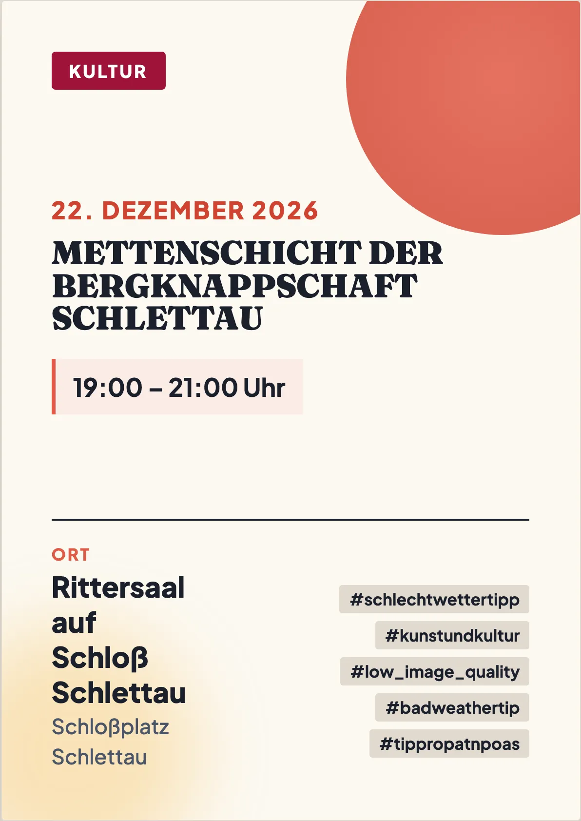 Veranstaltungsflyer