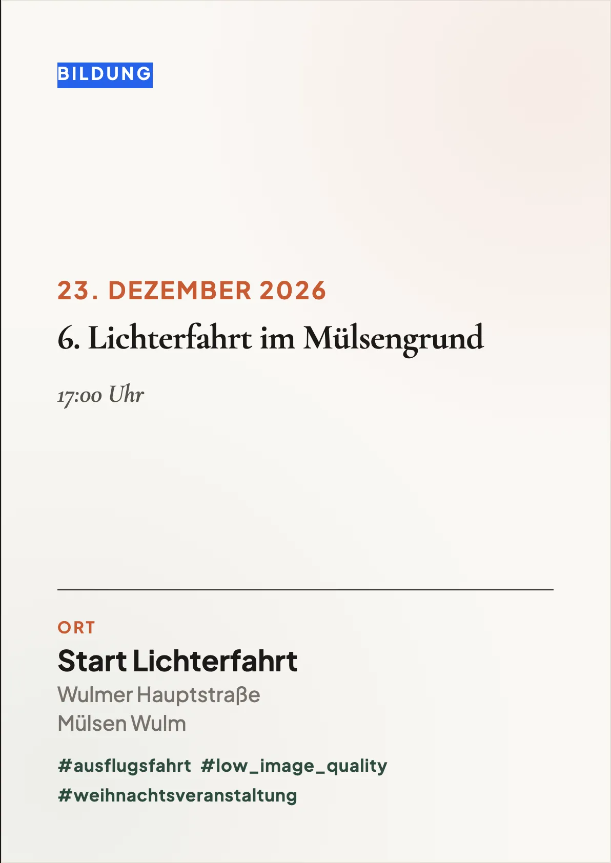 Veranstaltungsflyer