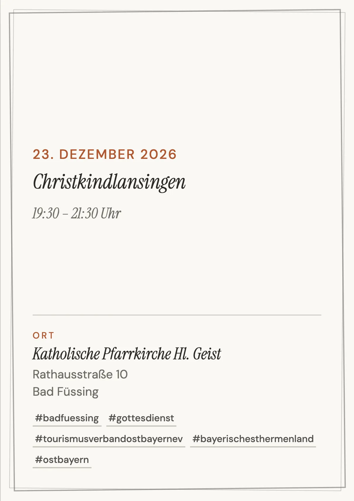Veranstaltungsflyer