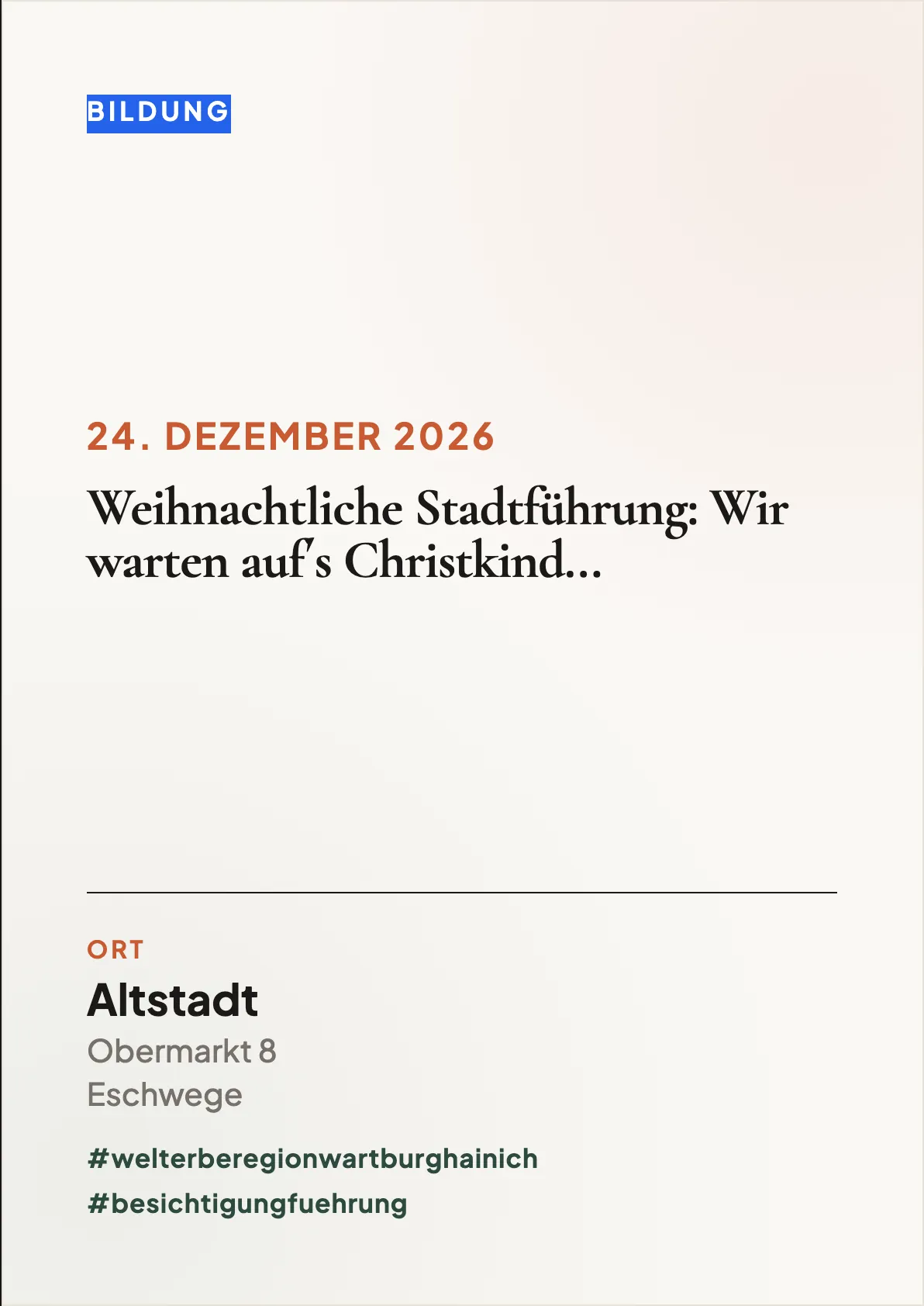 Veranstaltungsflyer
