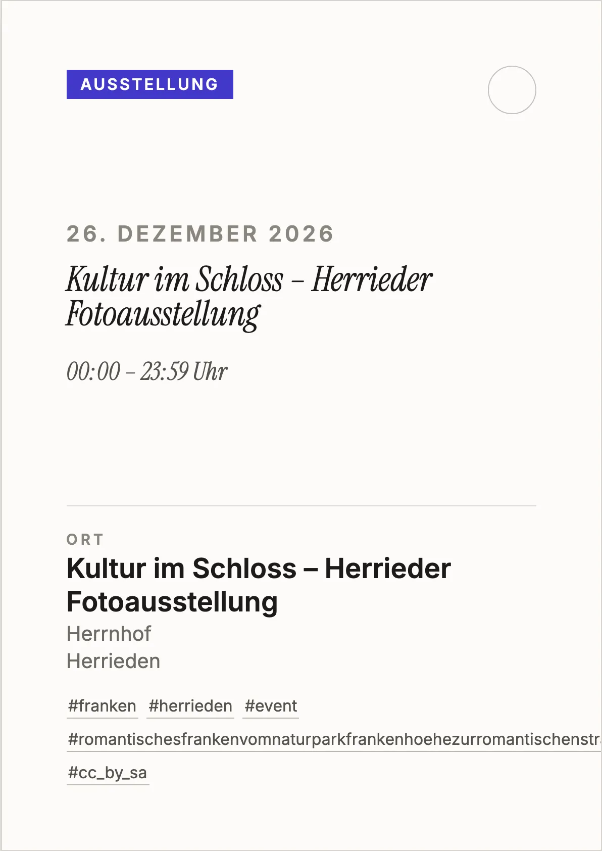 Veranstaltungsflyer