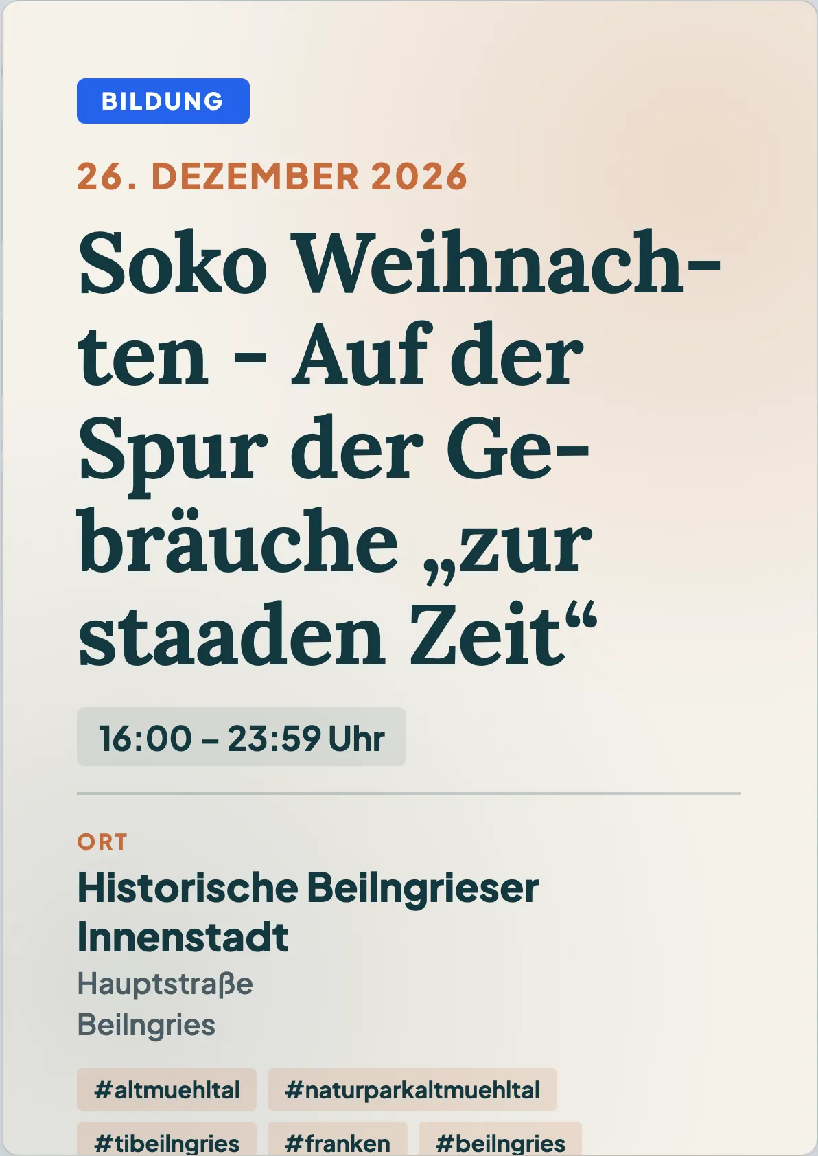Veranstaltungsflyer