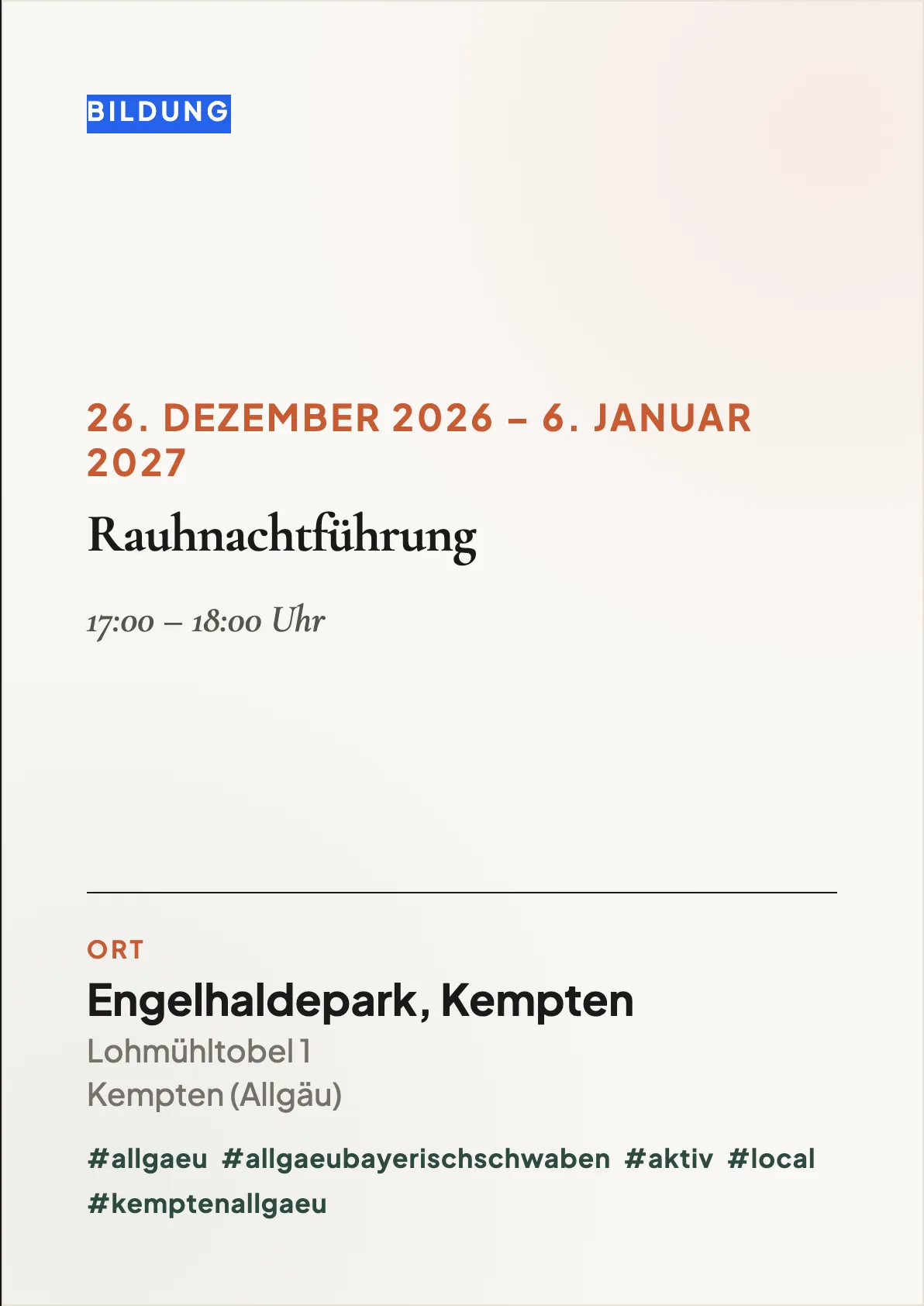 Veranstaltungsflyer