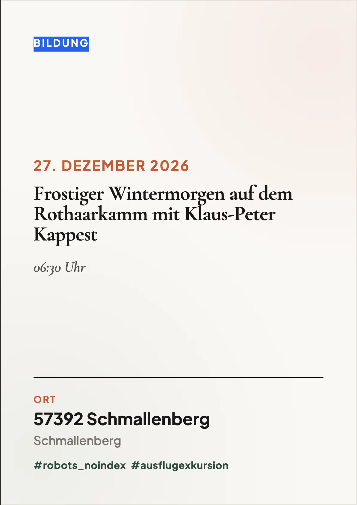 Veranstaltungsflyer