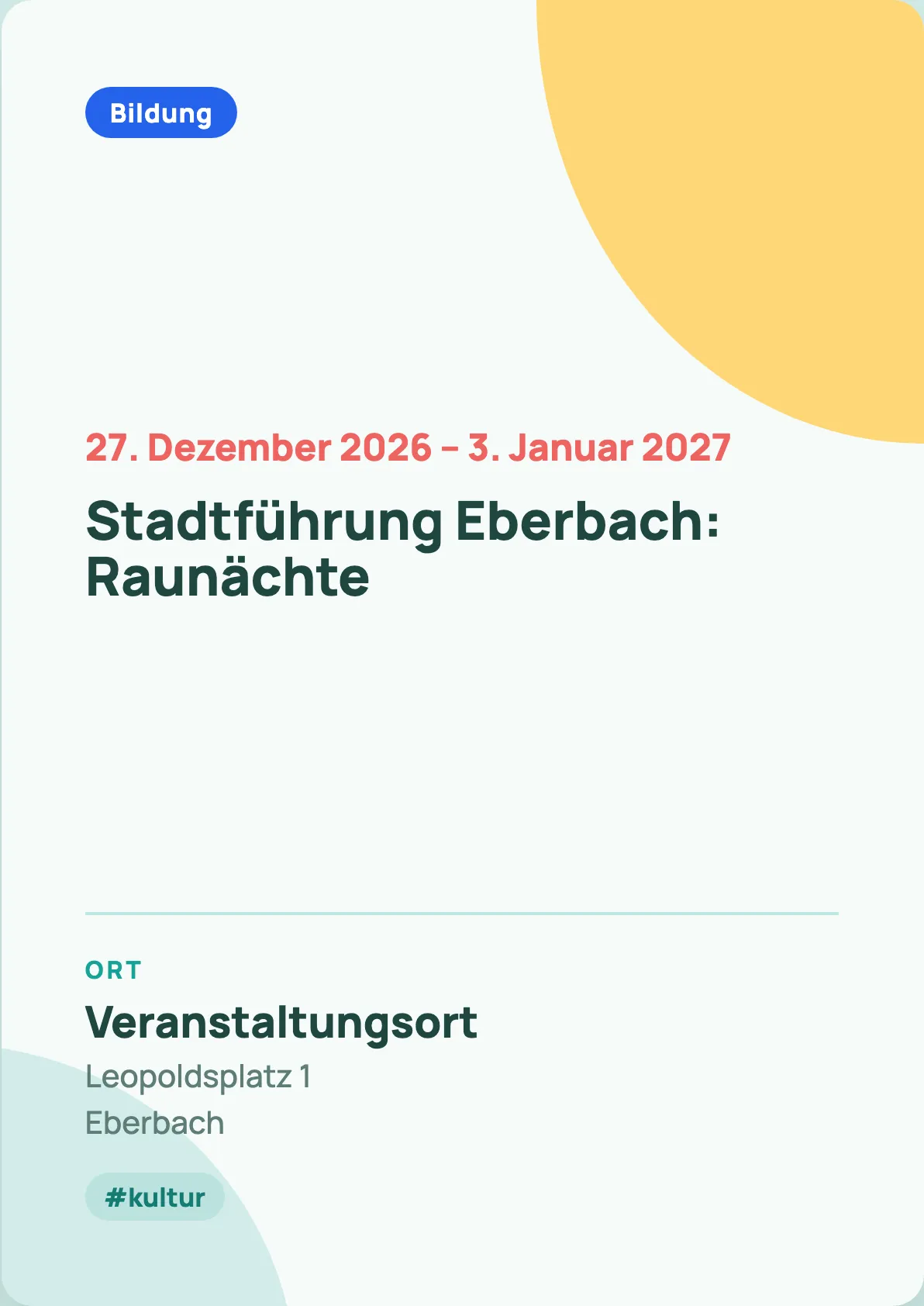 Veranstaltungsflyer