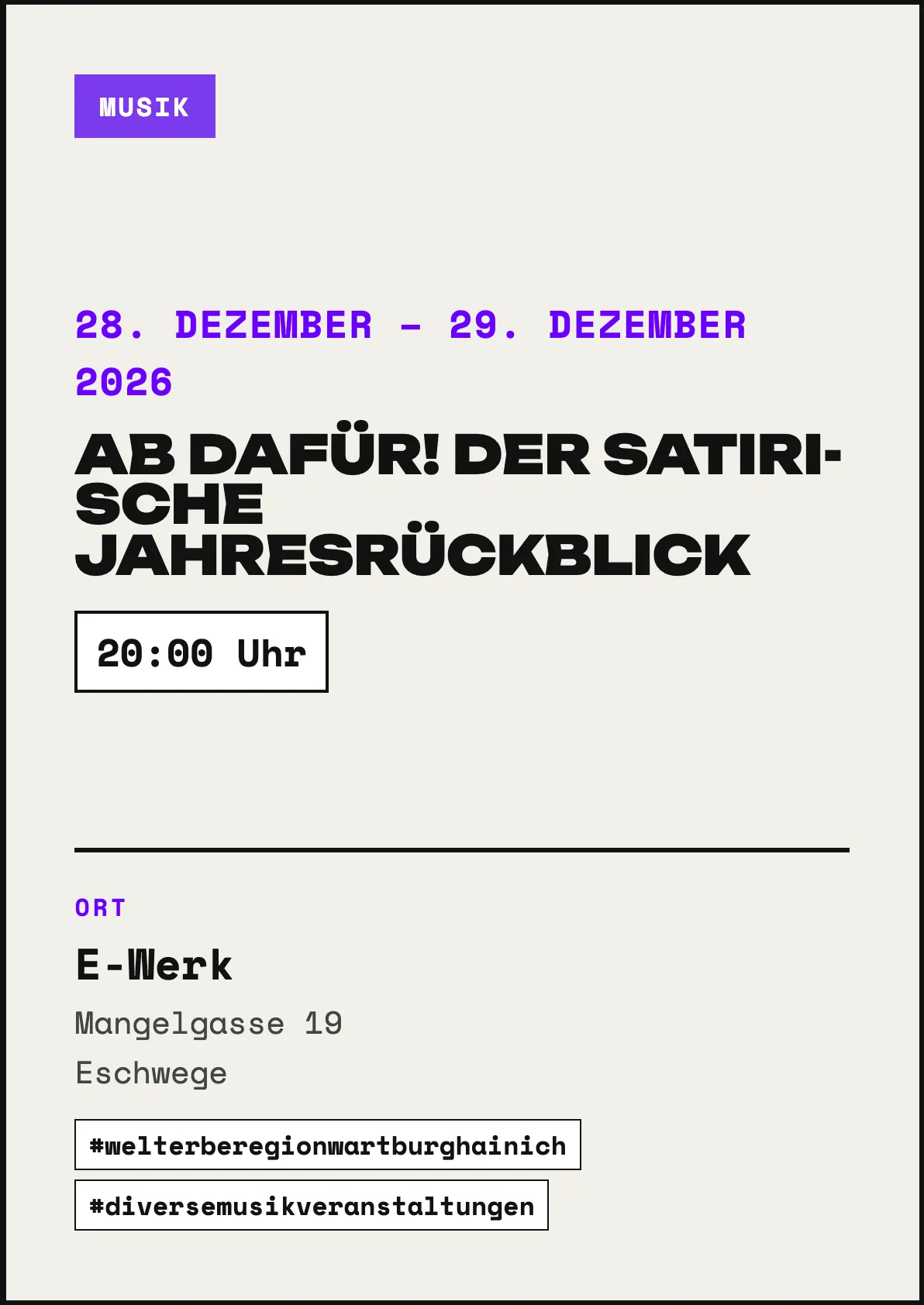 Veranstaltungsflyer