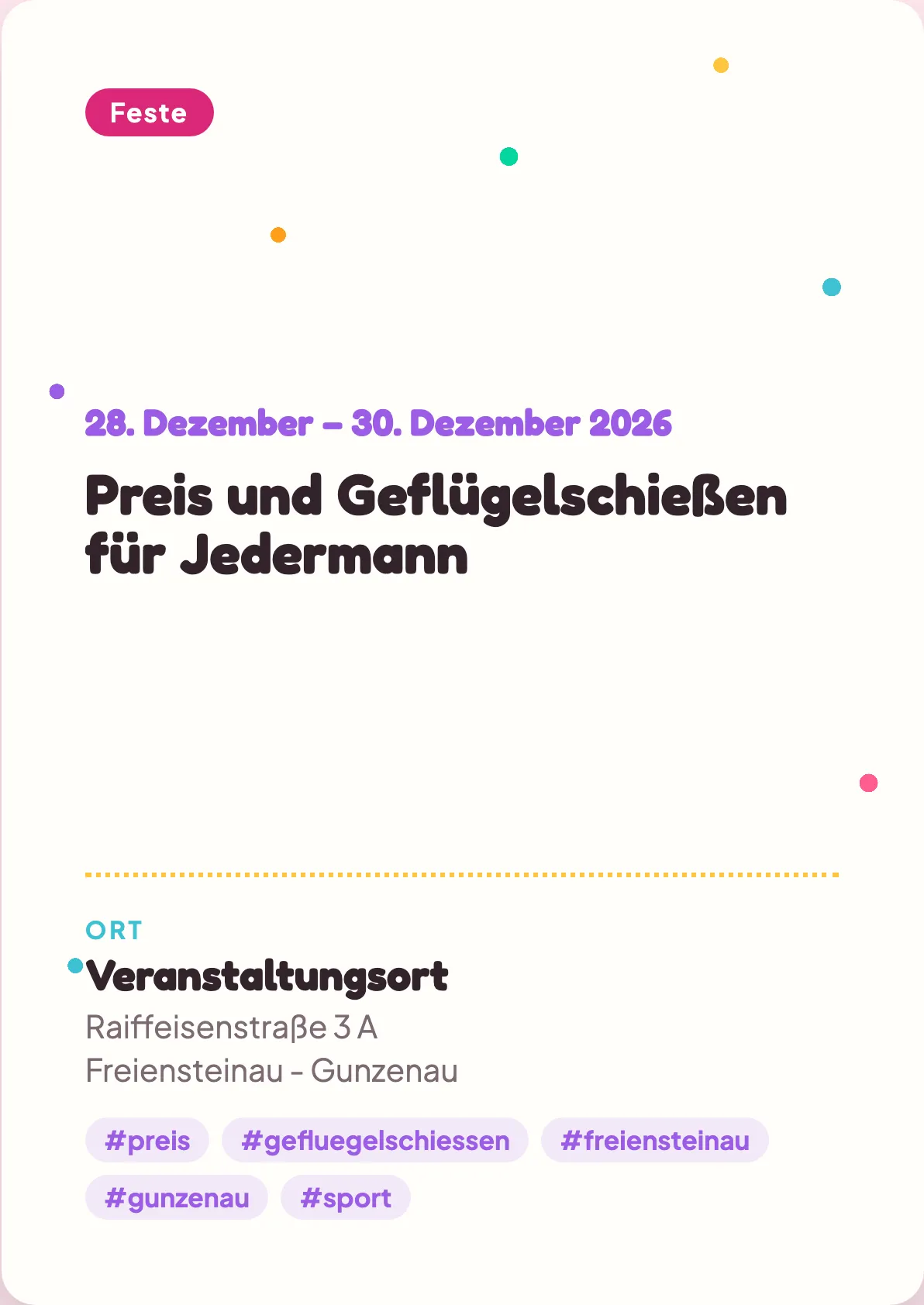 Veranstaltungsflyer