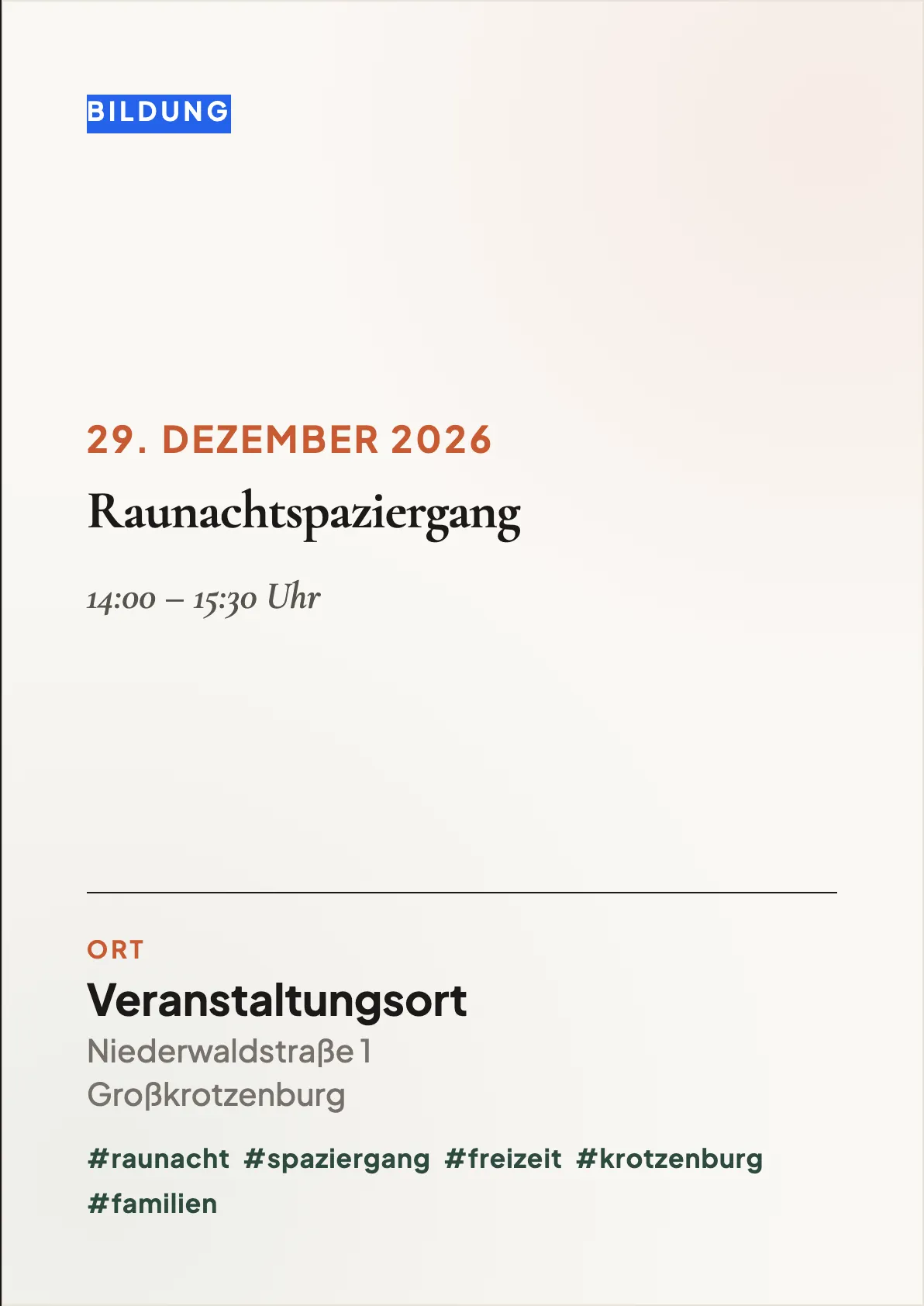 Veranstaltungsflyer