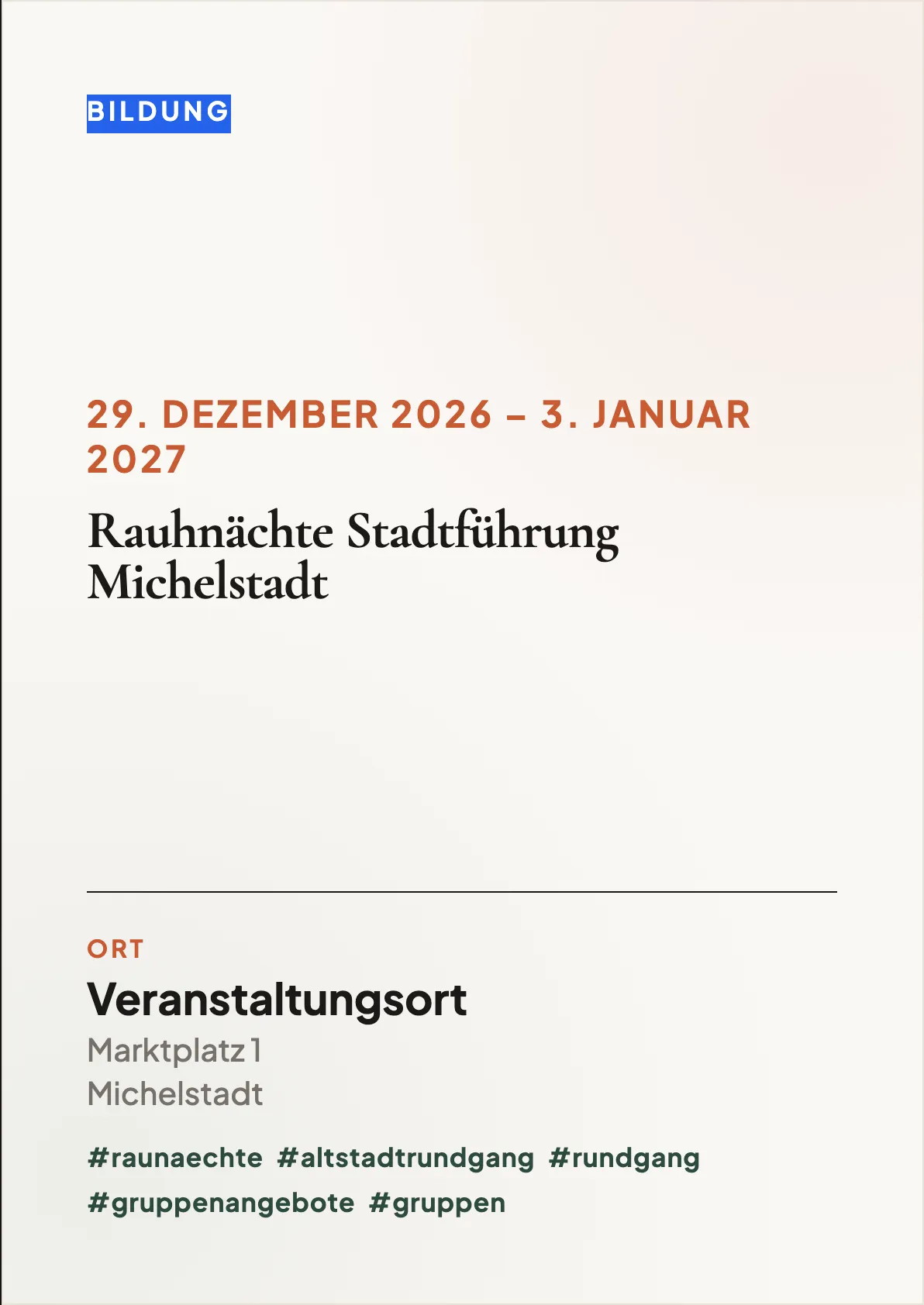 Veranstaltungsflyer