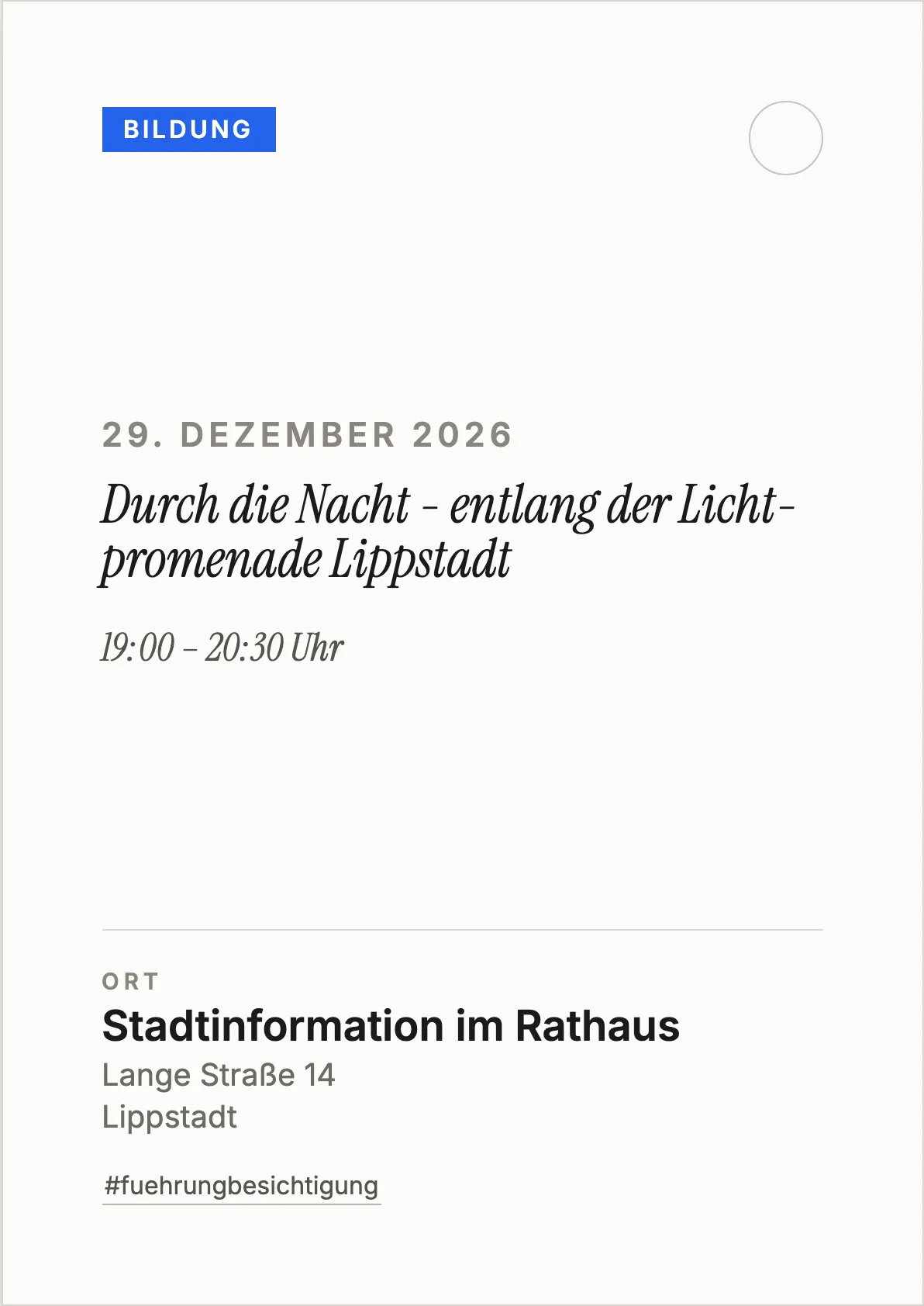 Veranstaltungsflyer