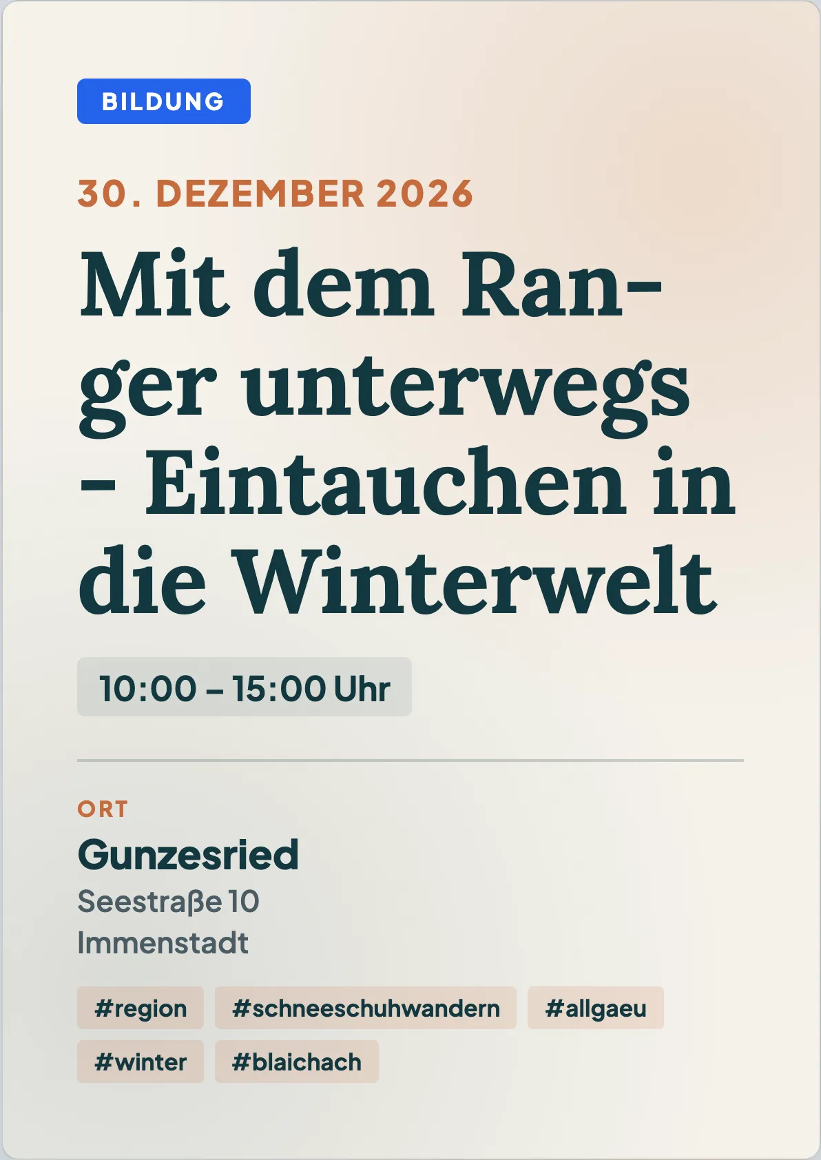 Veranstaltungsflyer