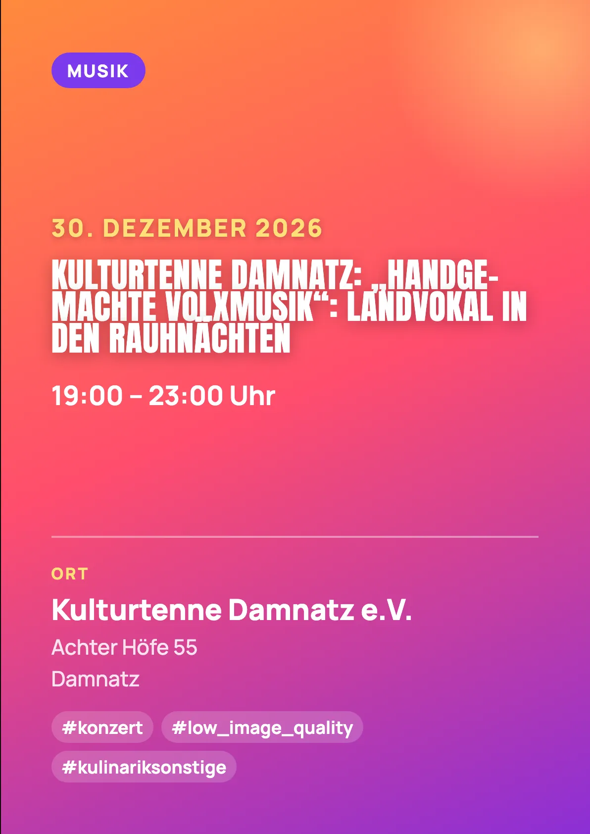 Veranstaltungsflyer