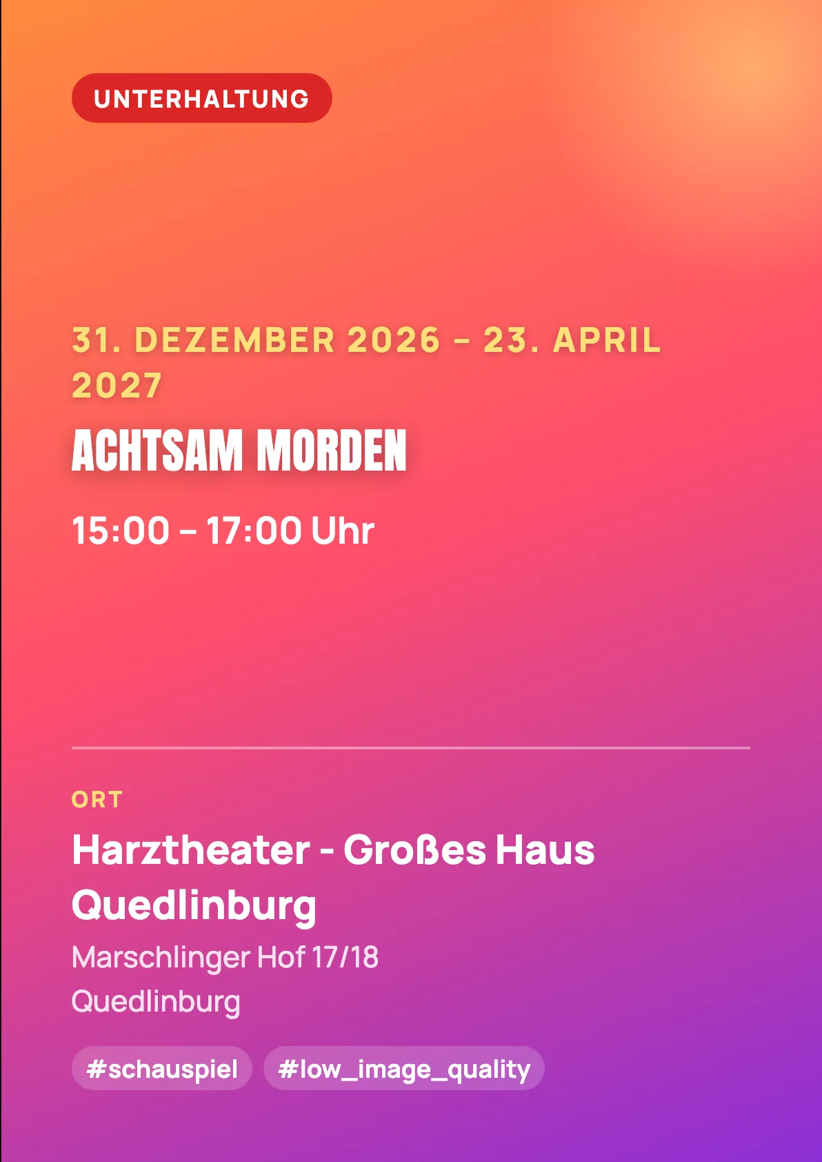 Veranstaltungsflyer