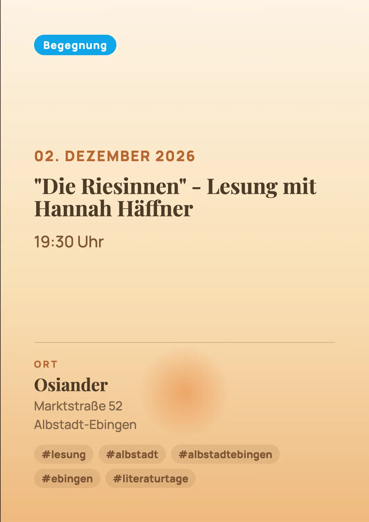 Veranstaltungsflyer
