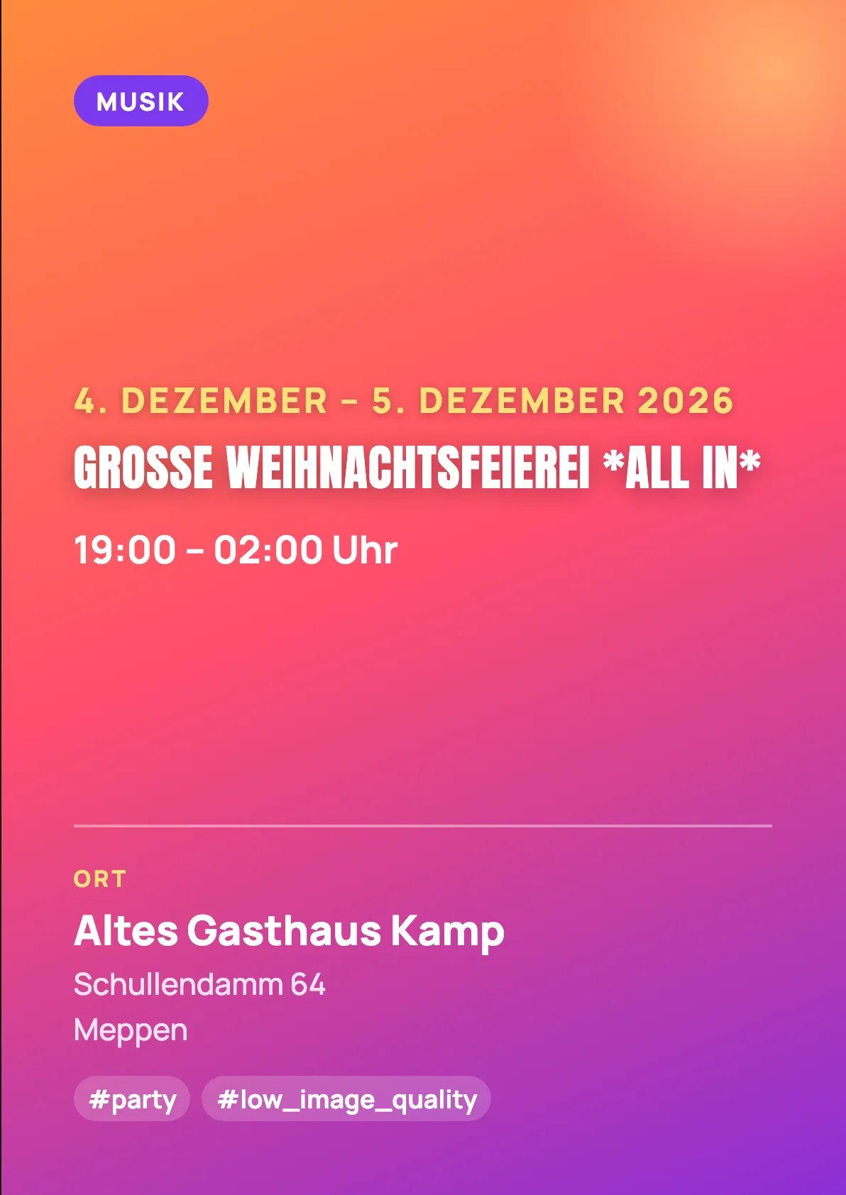 Veranstaltungsflyer