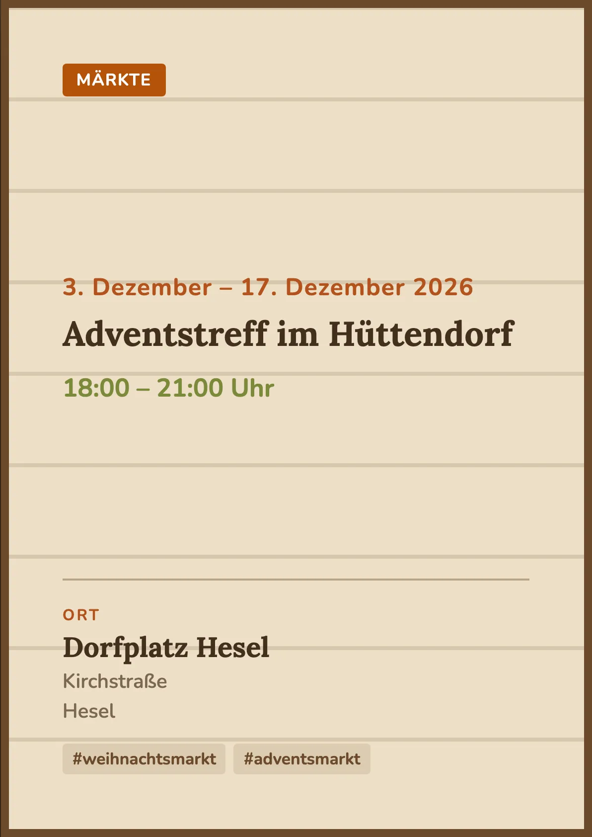 Veranstaltungsflyer