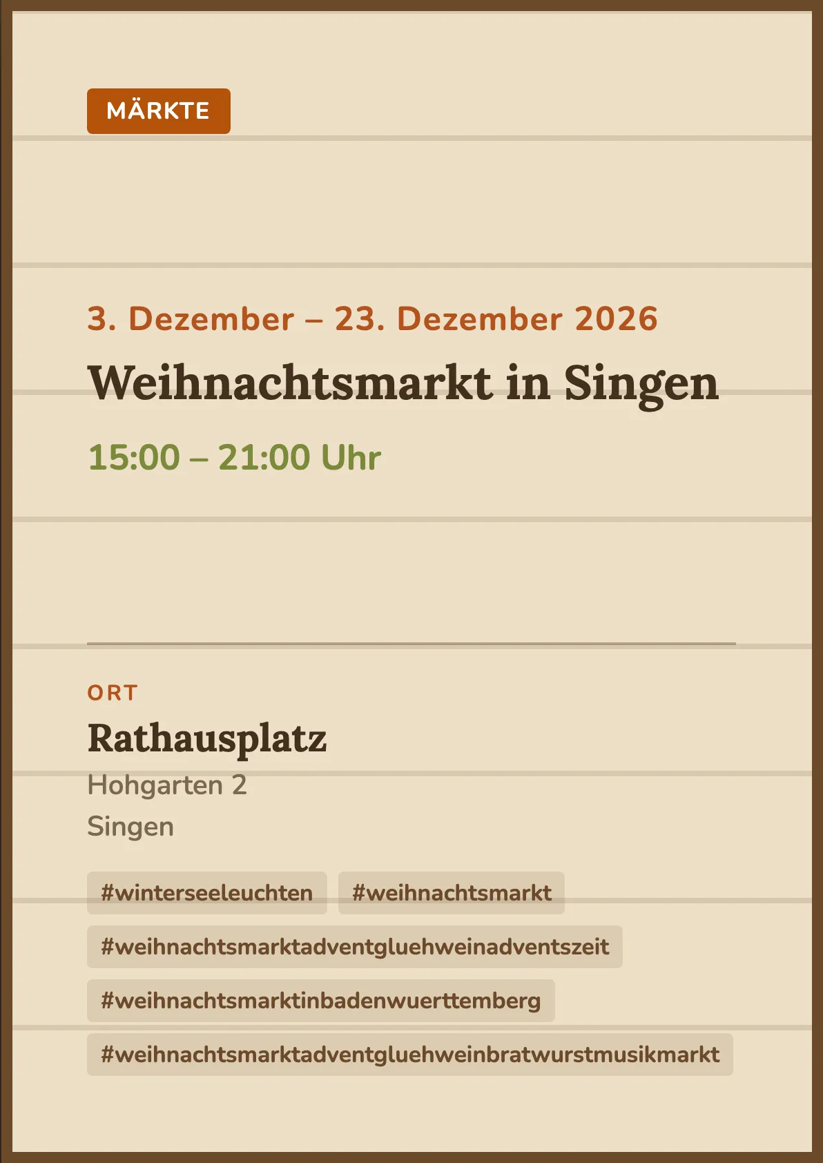 Veranstaltungsflyer