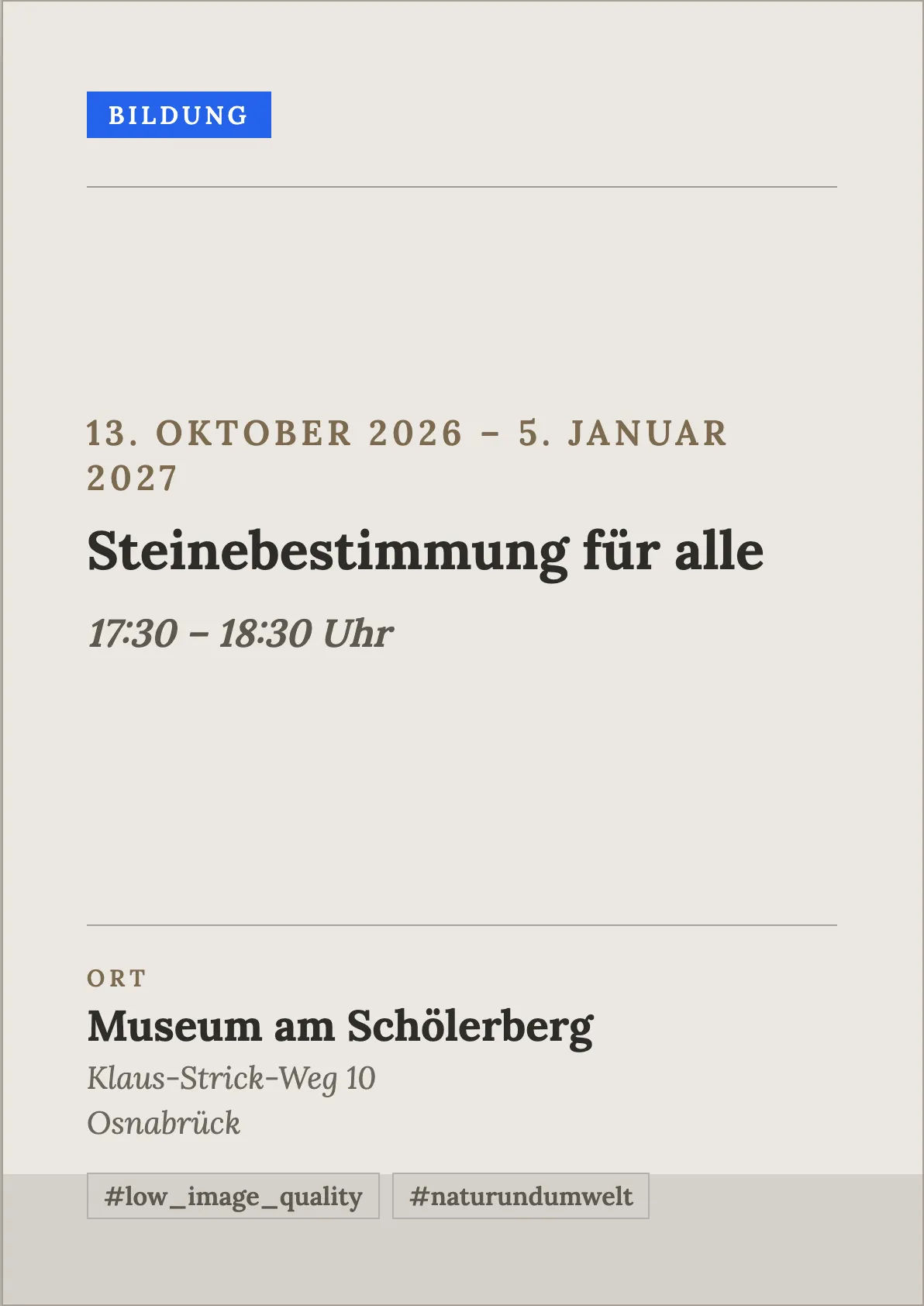 Veranstaltungsflyer