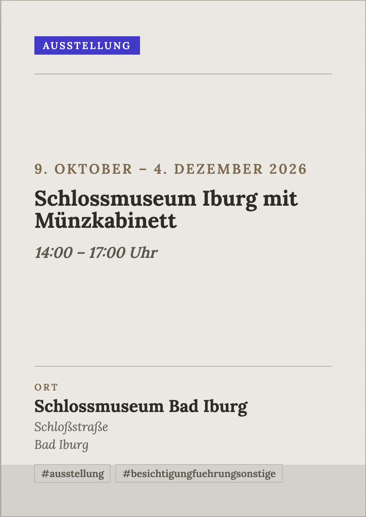 Veranstaltungsflyer