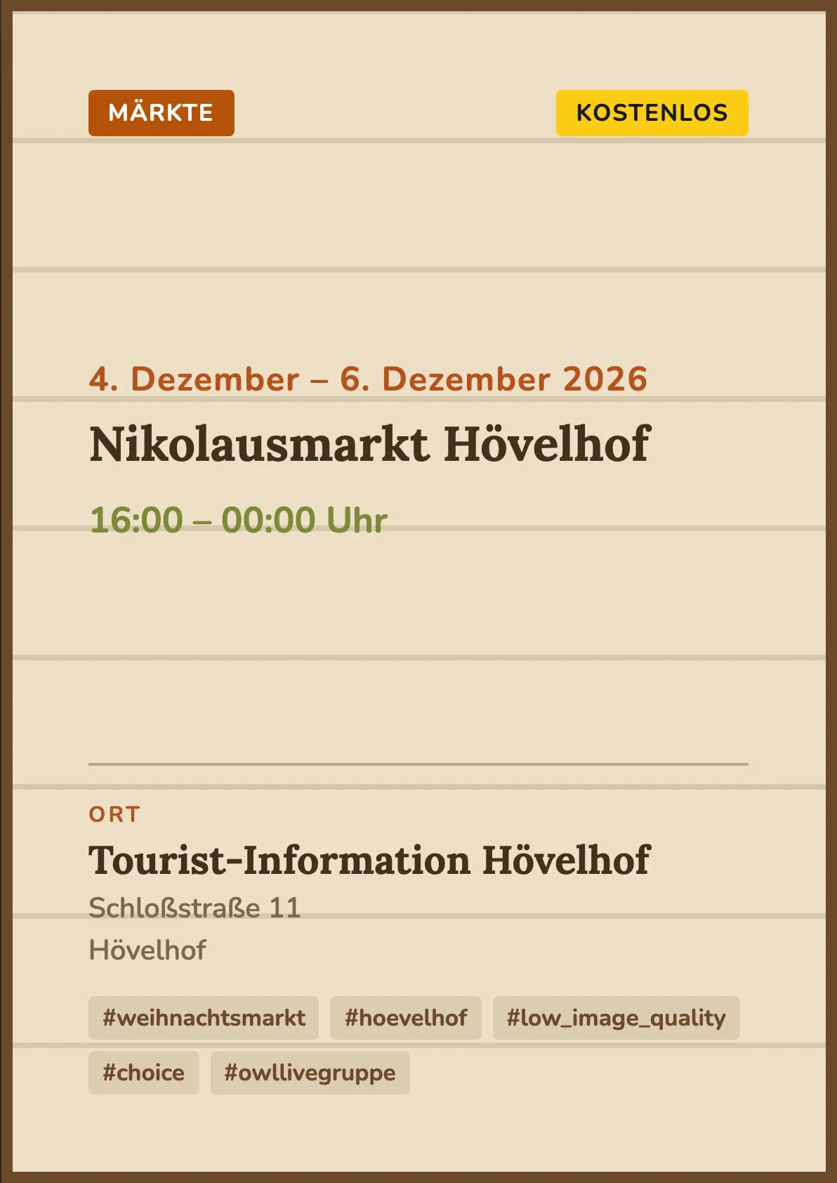 Veranstaltungsflyer