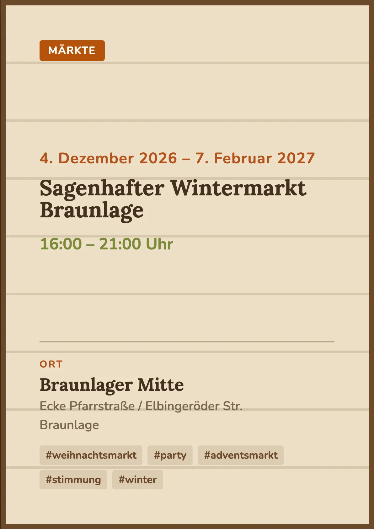 Veranstaltungsflyer