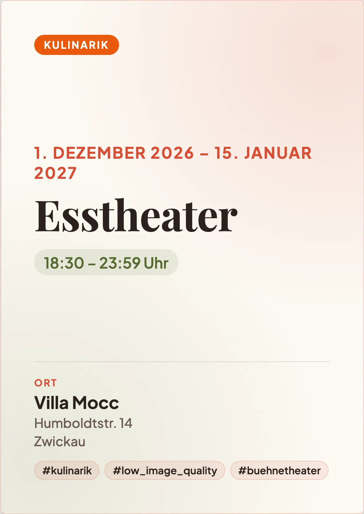 Veranstaltungsflyer