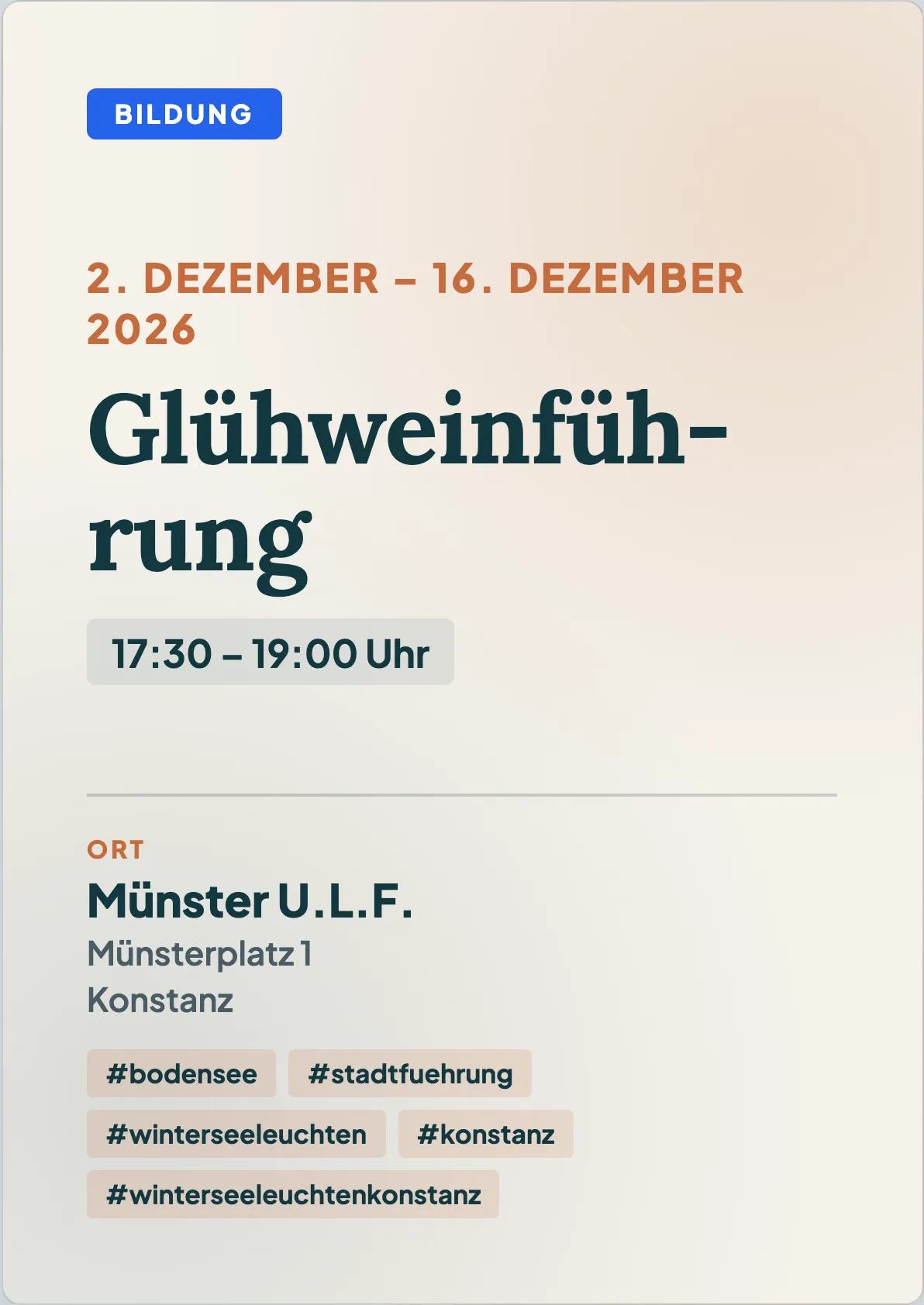 Veranstaltungsflyer