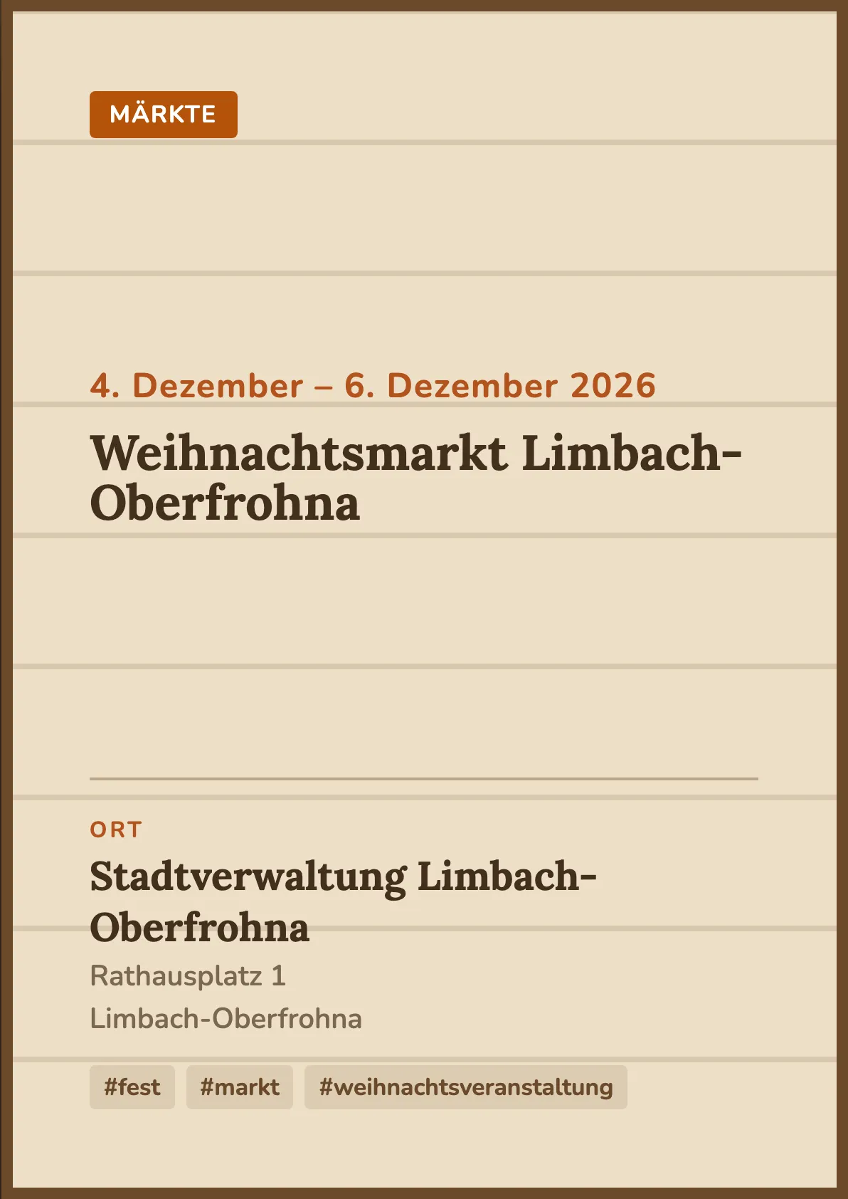 Veranstaltungsflyer