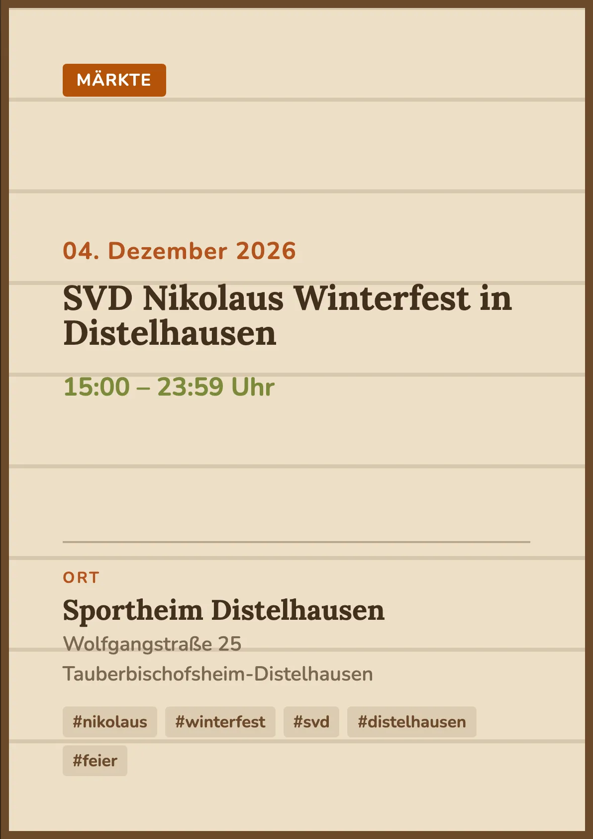 Veranstaltungsflyer