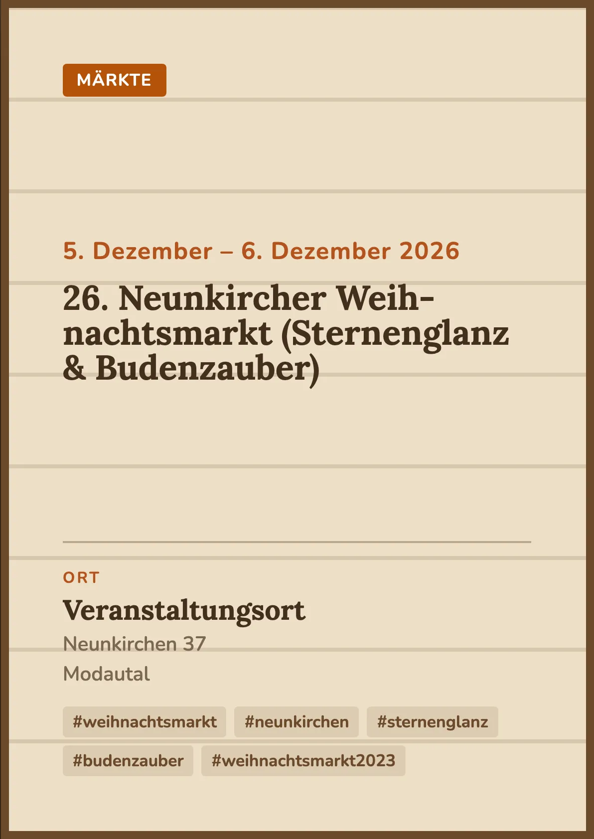 Veranstaltungsflyer